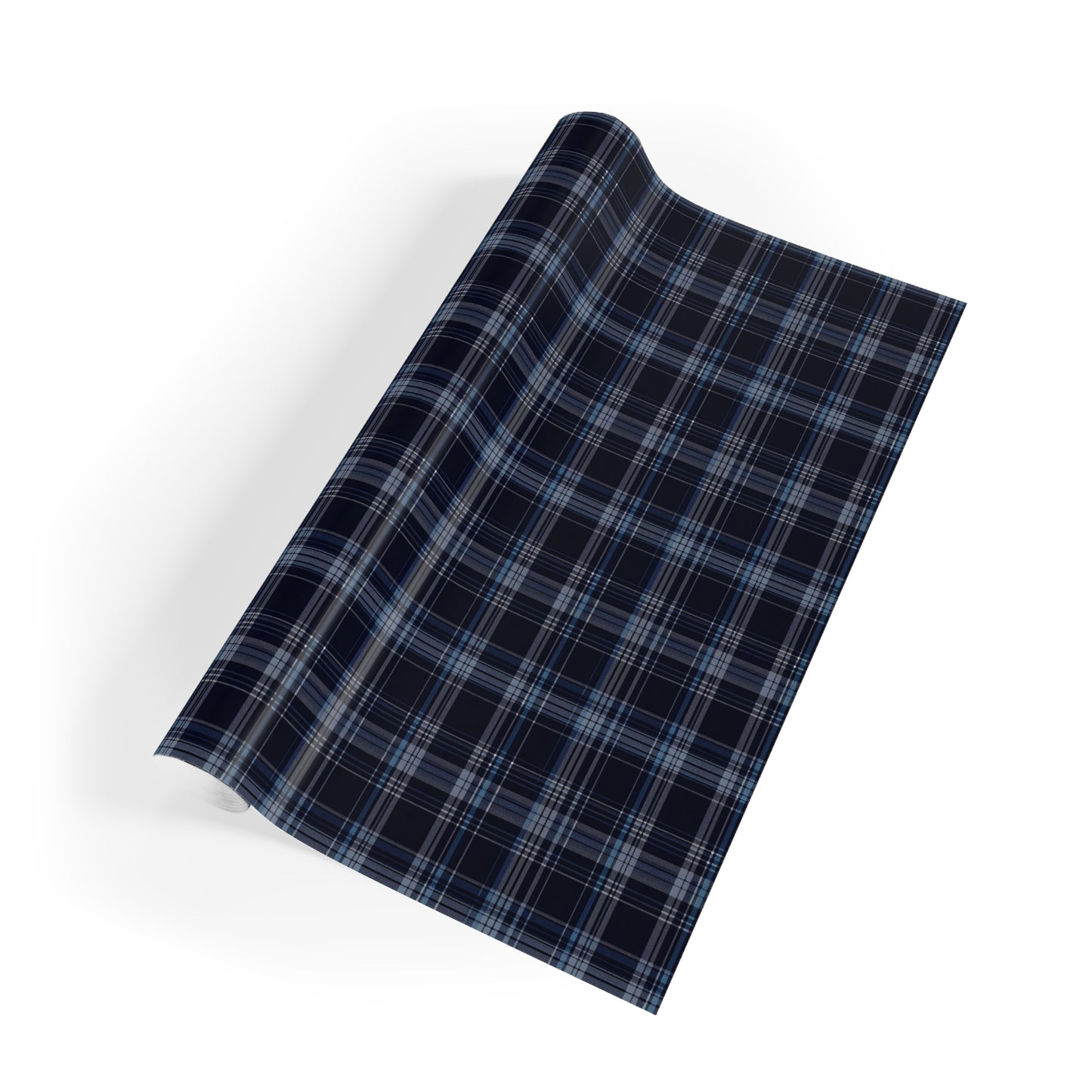 Vampire Art Retro Luxe Eco-Friendly Gift Wrapping Paper Roll (1 pc) - Blue Traditional Tartan - Made in the UK