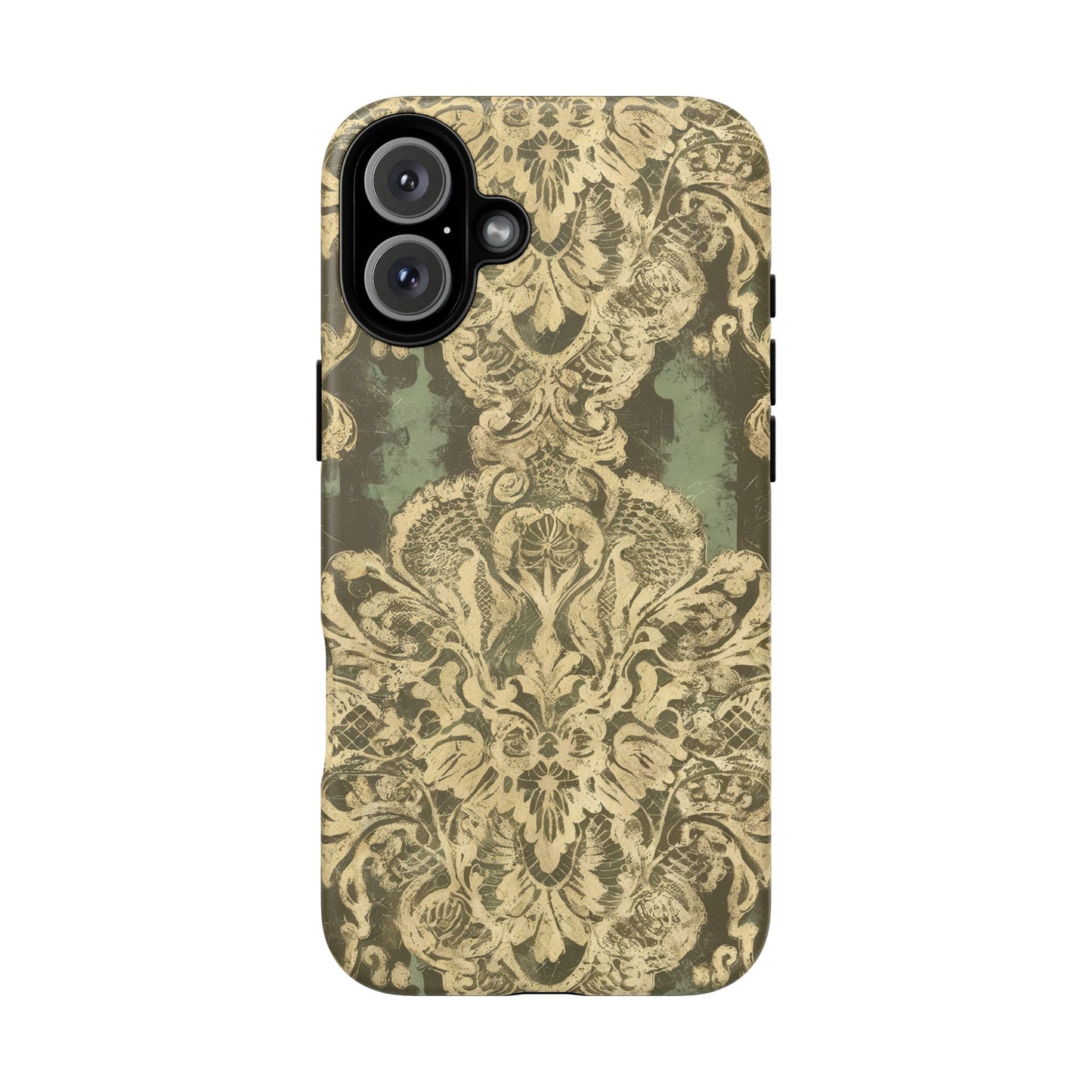 Vampire Art Vintage and Edgy iPhone 16 Tough Case - Grunge Brocade