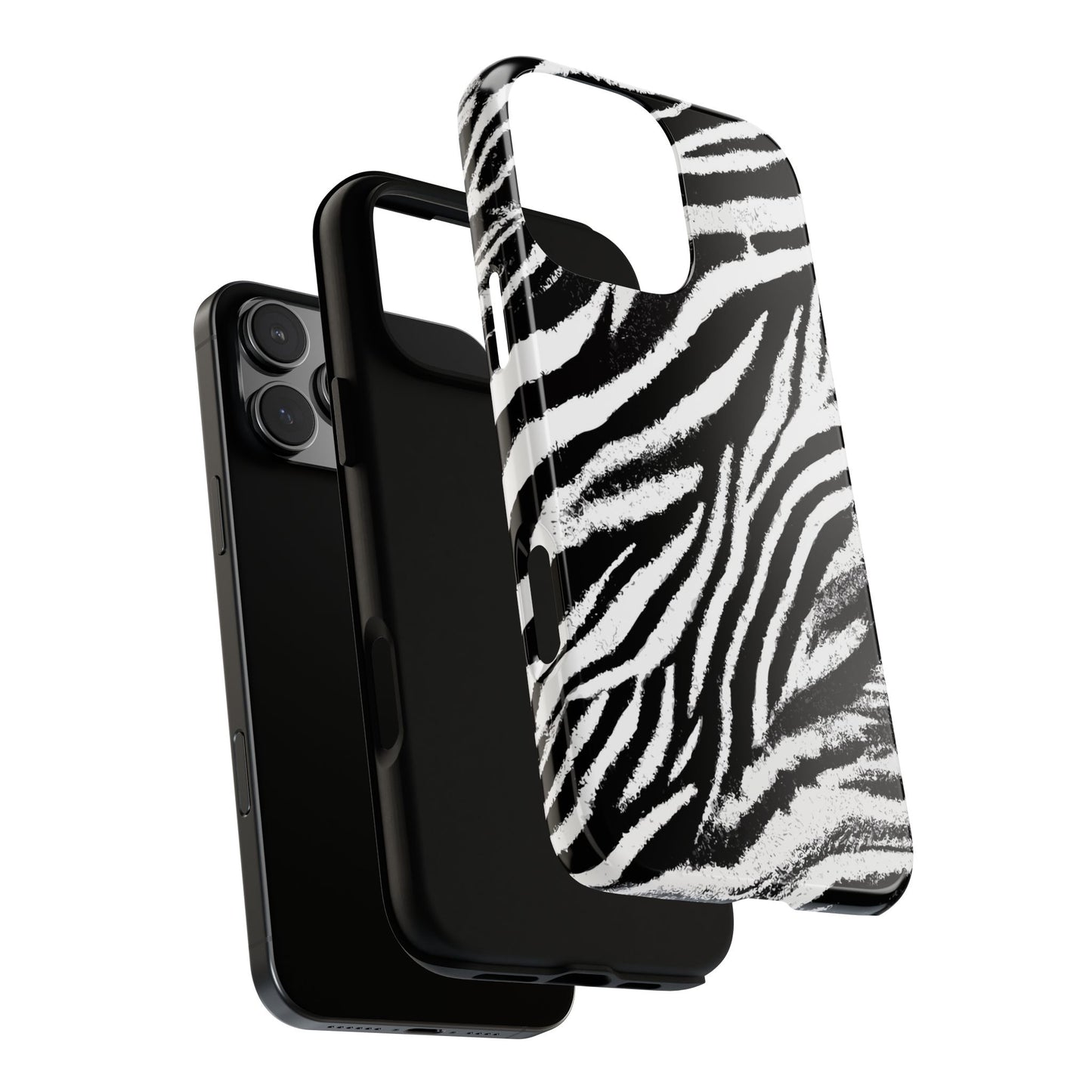 Vampire Art Vintage and Edgy iPhone 16 Tough Case - Grunge Zebra