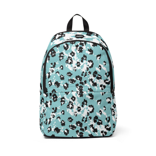 Vampire Art Grunge Blue Leopard Unisex Fabric Backpack