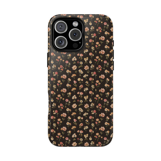 Vampire Art Vintage and Edgy iPhone 16 Tough Case - Retro French Florals