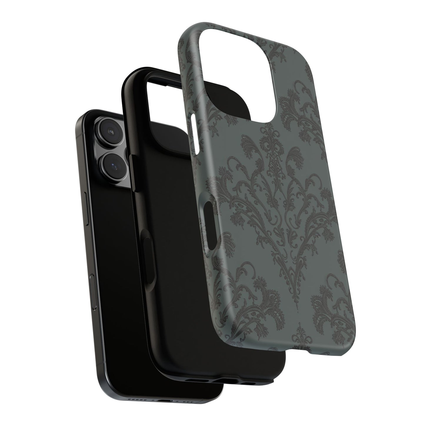 Vampire Art Vintage and Edgy iPhone 16 Tough Case - Goth Brocade