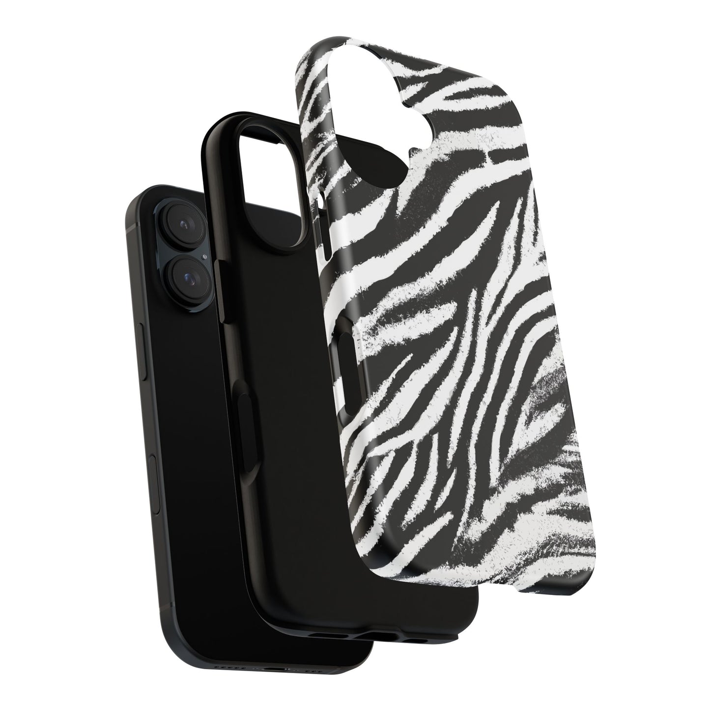 Vampire Art Vintage and Edgy iPhone 16 Tough Case - Grunge Zebra