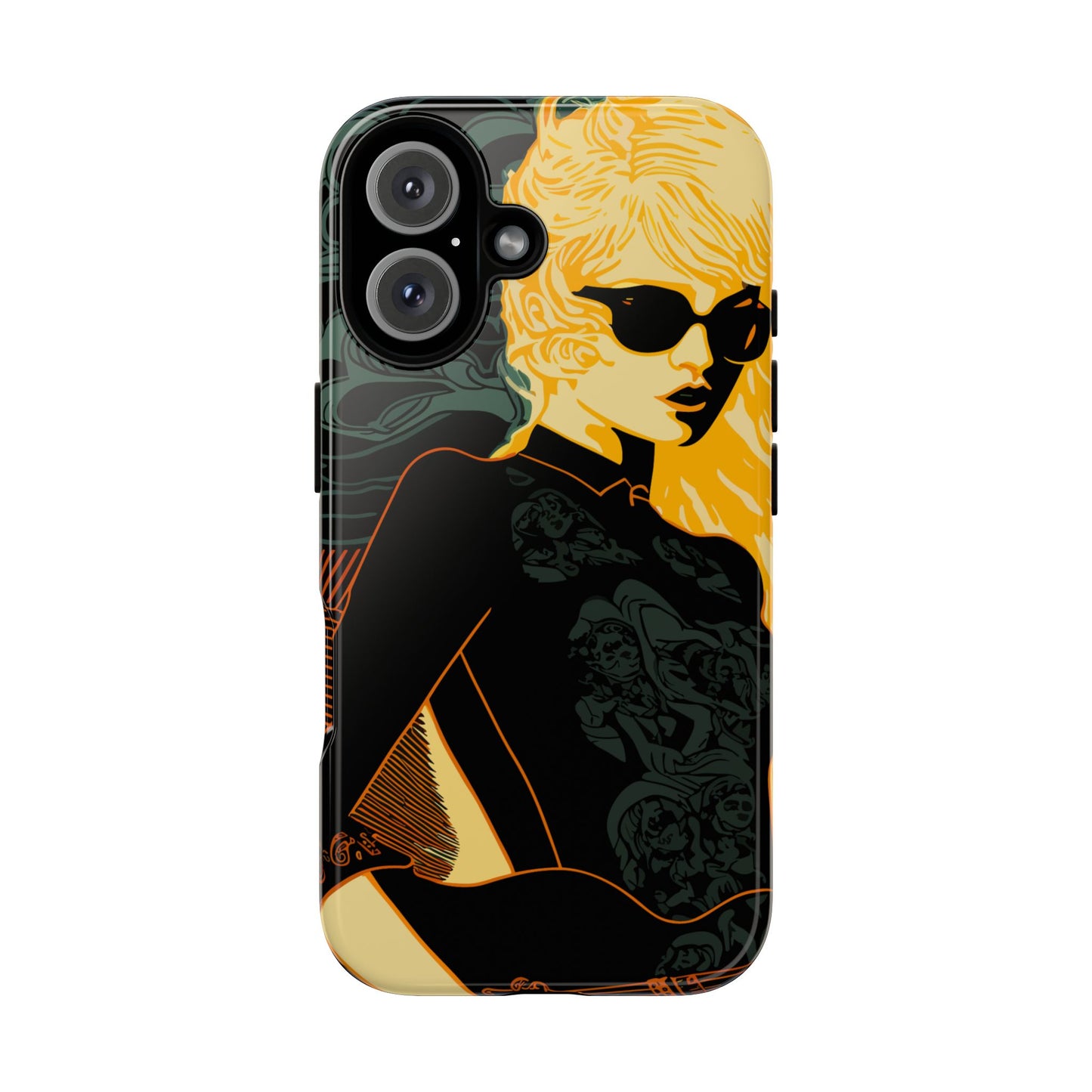 Vampire Art Vintage and Edgy iPhone 16 Tough Case - Rockstar