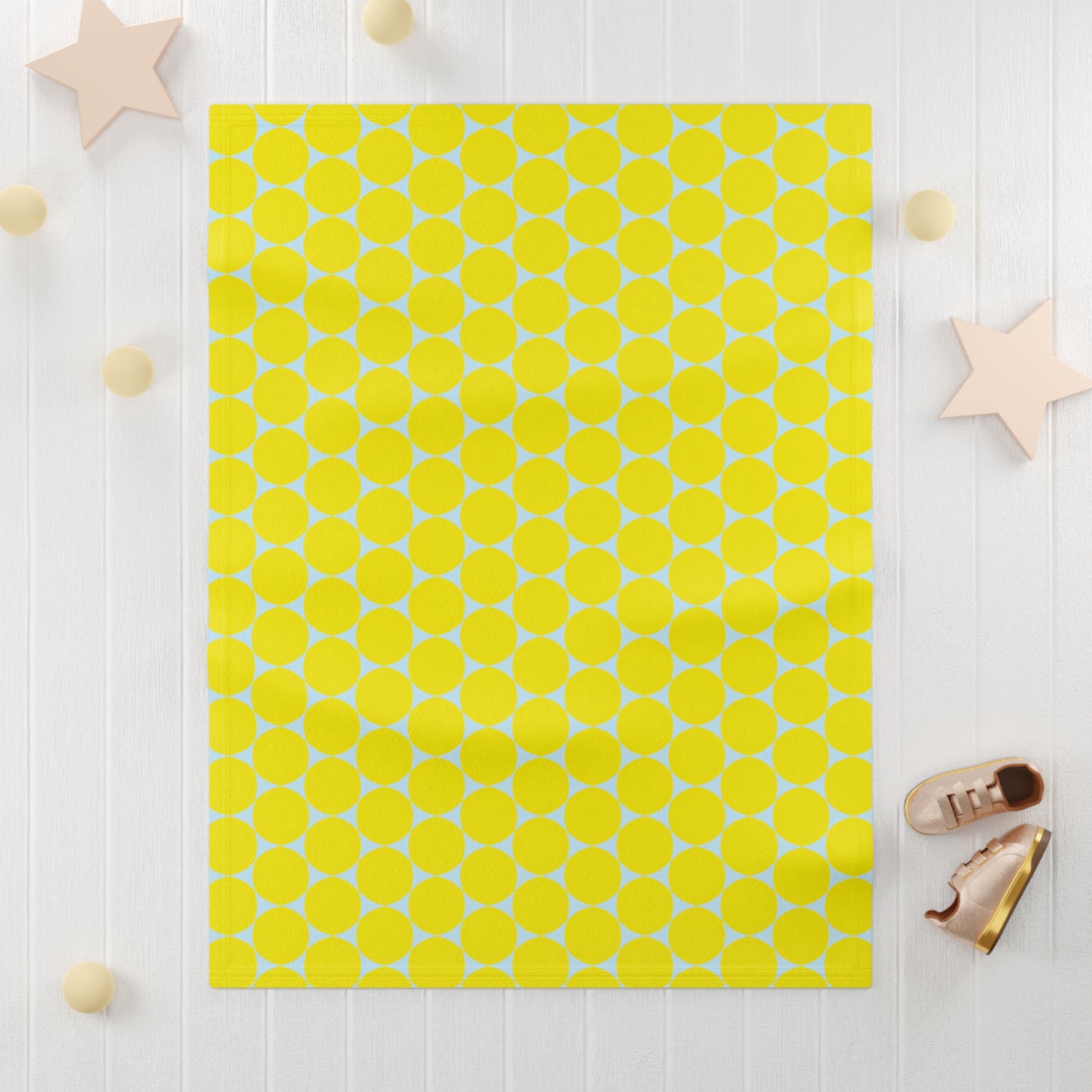 Vampire Art Yellow Bright Lemony Sun Soft Fleece Baby Blanket