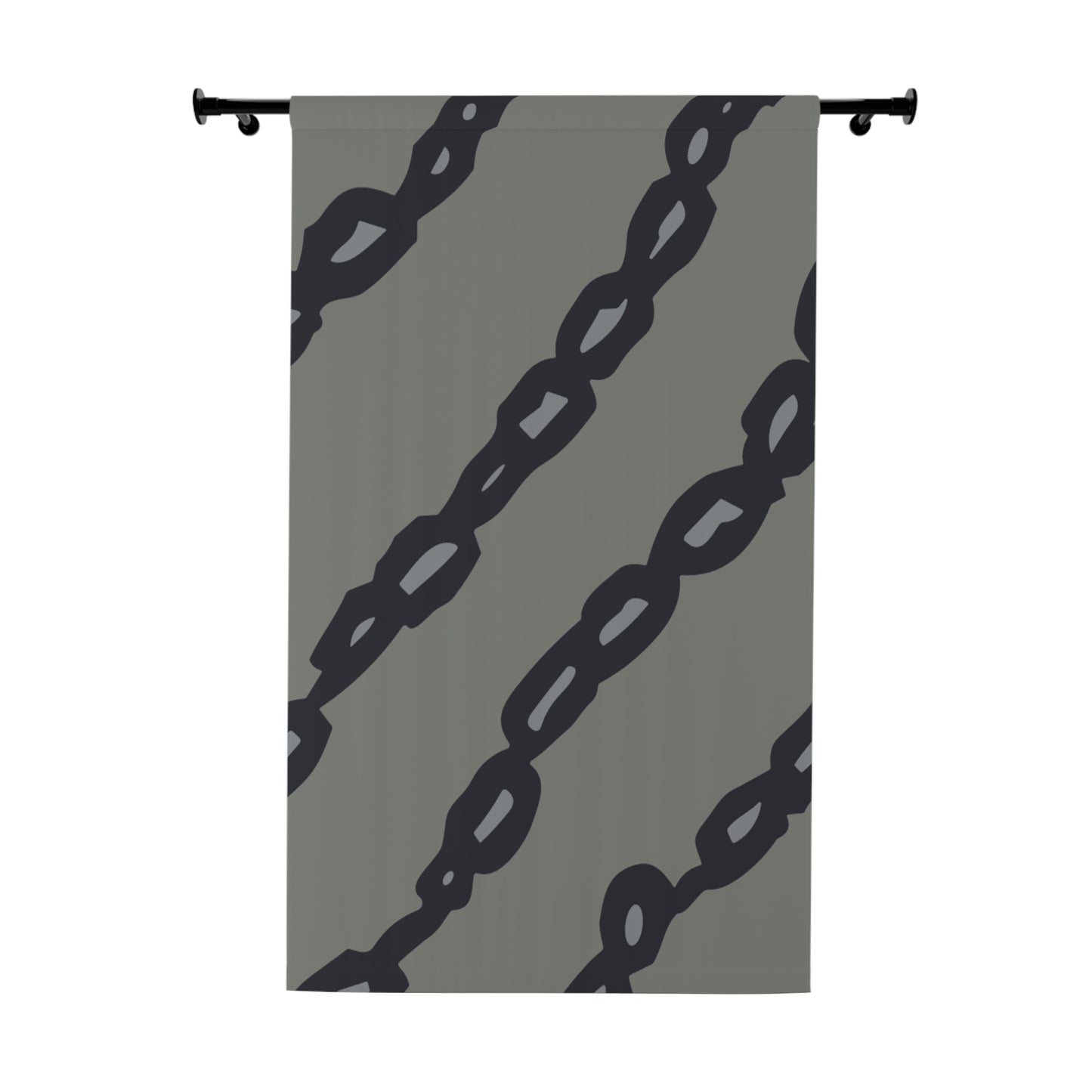 Vampire Art Grunge Preppy Goth Chic Dark Khaki Chains Blackout Window Curtains (1 Piece)