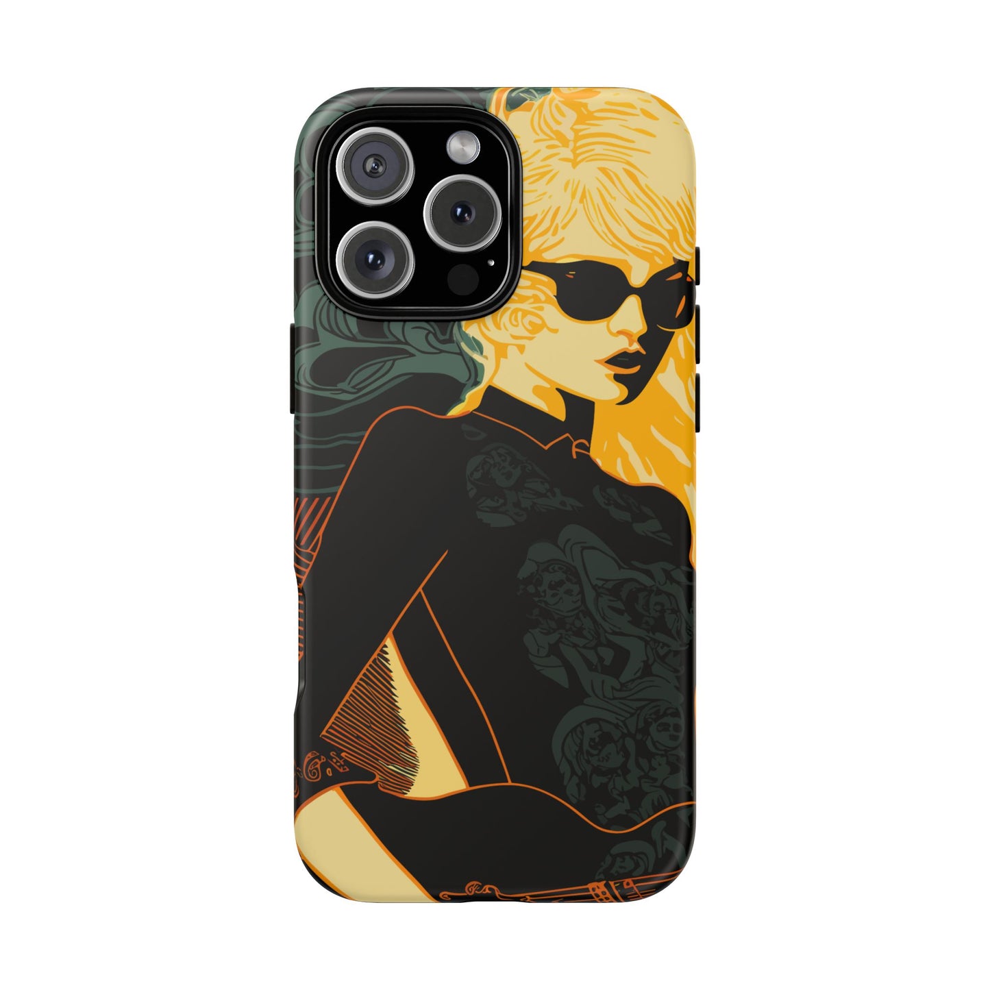 Vampire Art Vintage and Edgy iPhone 16 Tough Case - Rockstar