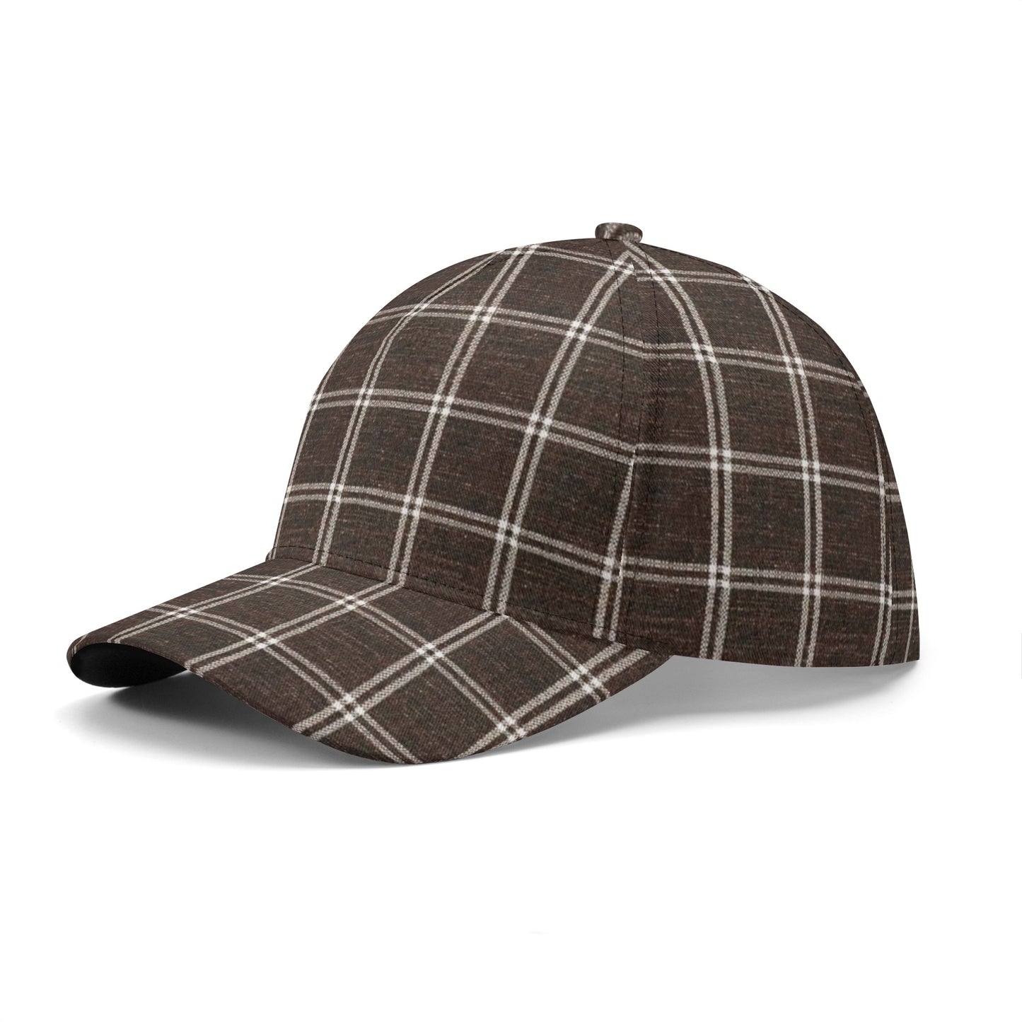 Vampire Art Dark Academia Brown Vintage Windowpane Baseball Caps