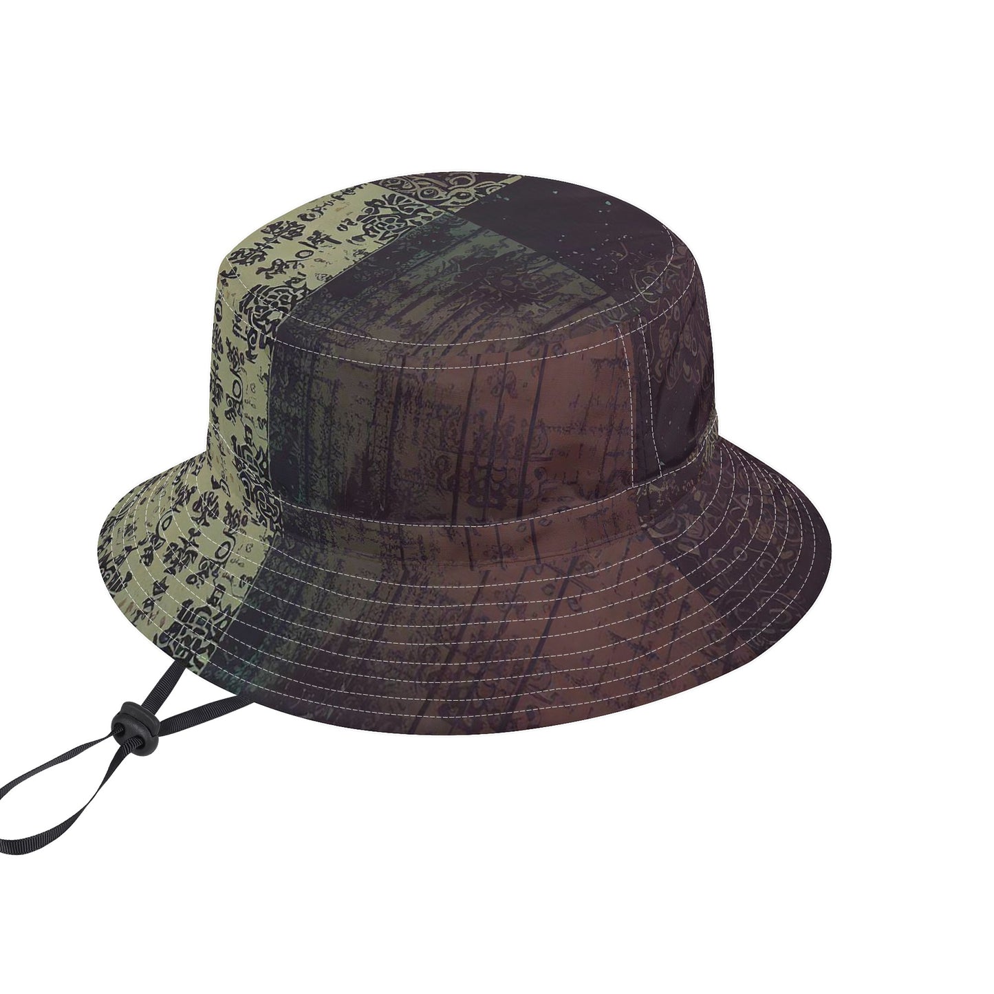 Vampire Art Grunge Unisex Bucket Fisherman's Hat - Seattle Patchwork with Adjustable String