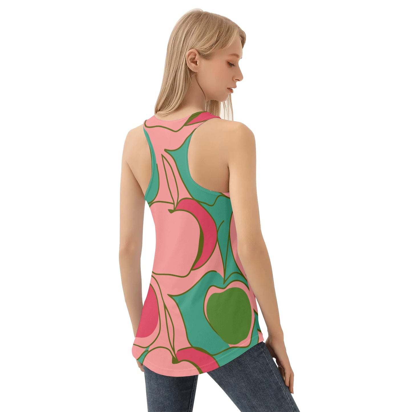 Vampire Art Women's Retro Loose Sleeveless Tank Top - Sixties Apples