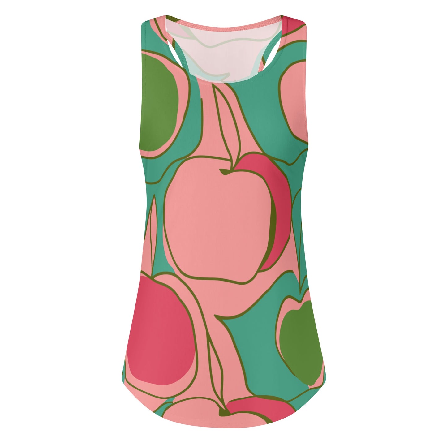 Vampire Art Women's Retro Loose Sleeveless Tank Top - Sixties Apples