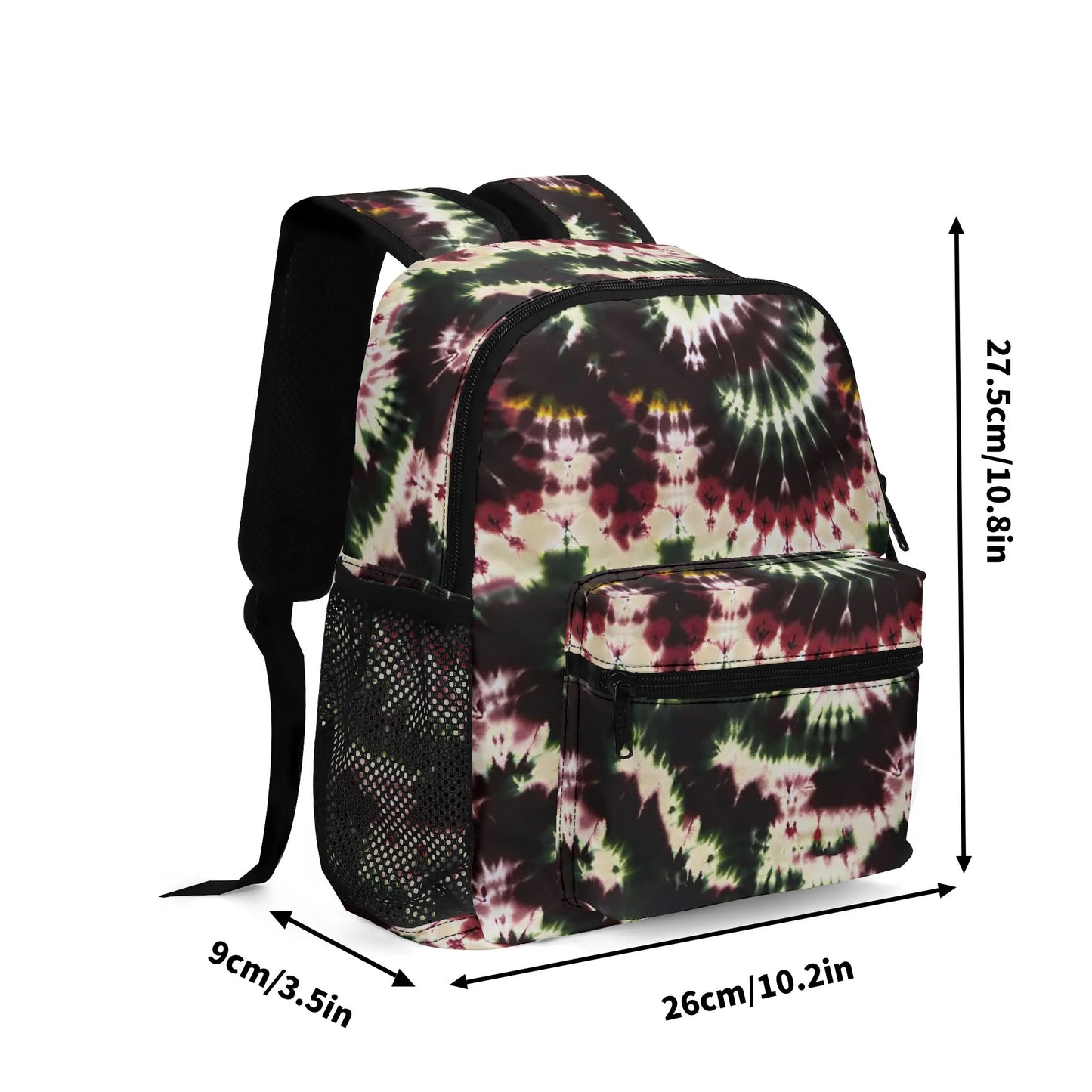 Vampire Art Retro Sixties 11 Inch Tie Dye in Earthy Colours Backpack