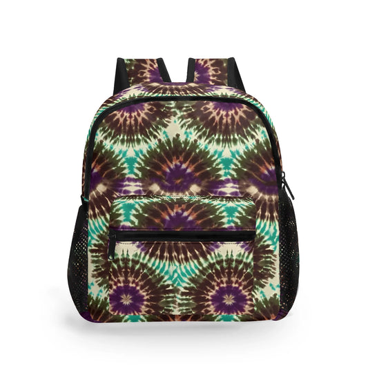 Vampire Art Retro Sixties 11 Inch Green Psychedelic Tie Dye Backpack