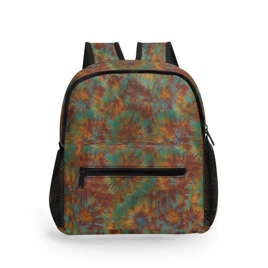 Vampire Art Retro Sixties Tie Dye Forest 11 Inch Backpack