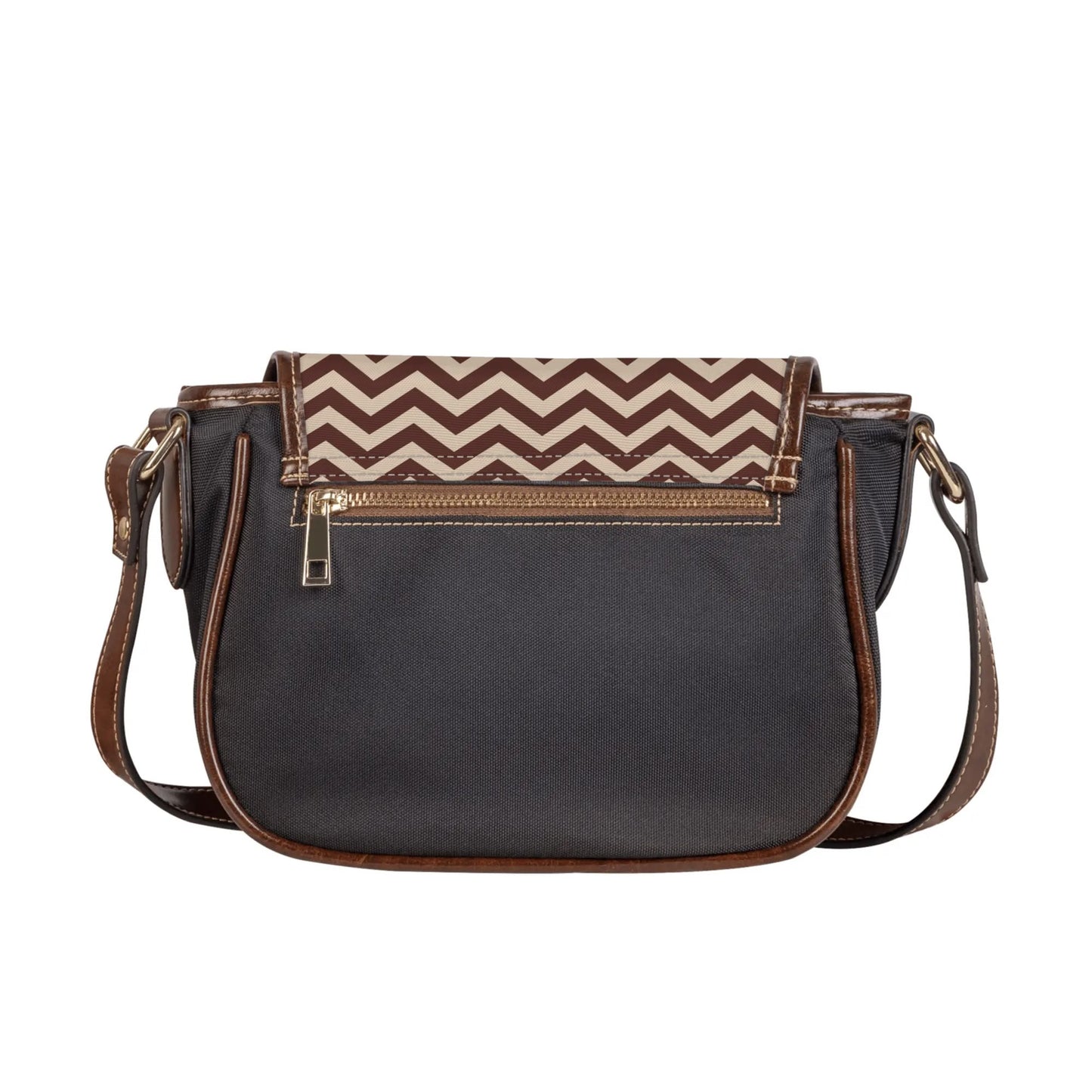 Vampire Art Retro Sixties Mod-style Brown Harringbone Saddle Bag