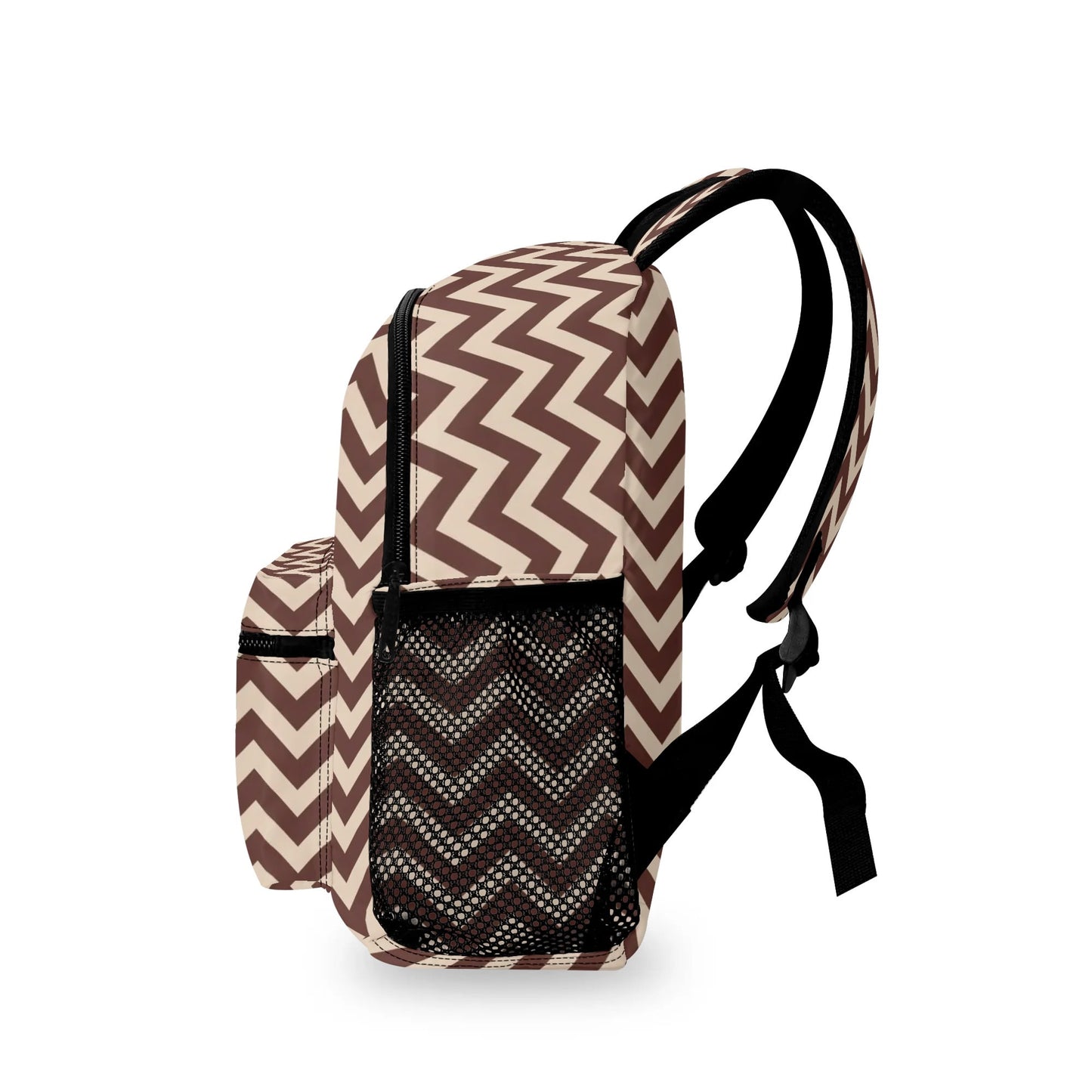 Vampire Art Retro Sixties 11 Inch Mod Brown Harringbone Backpack