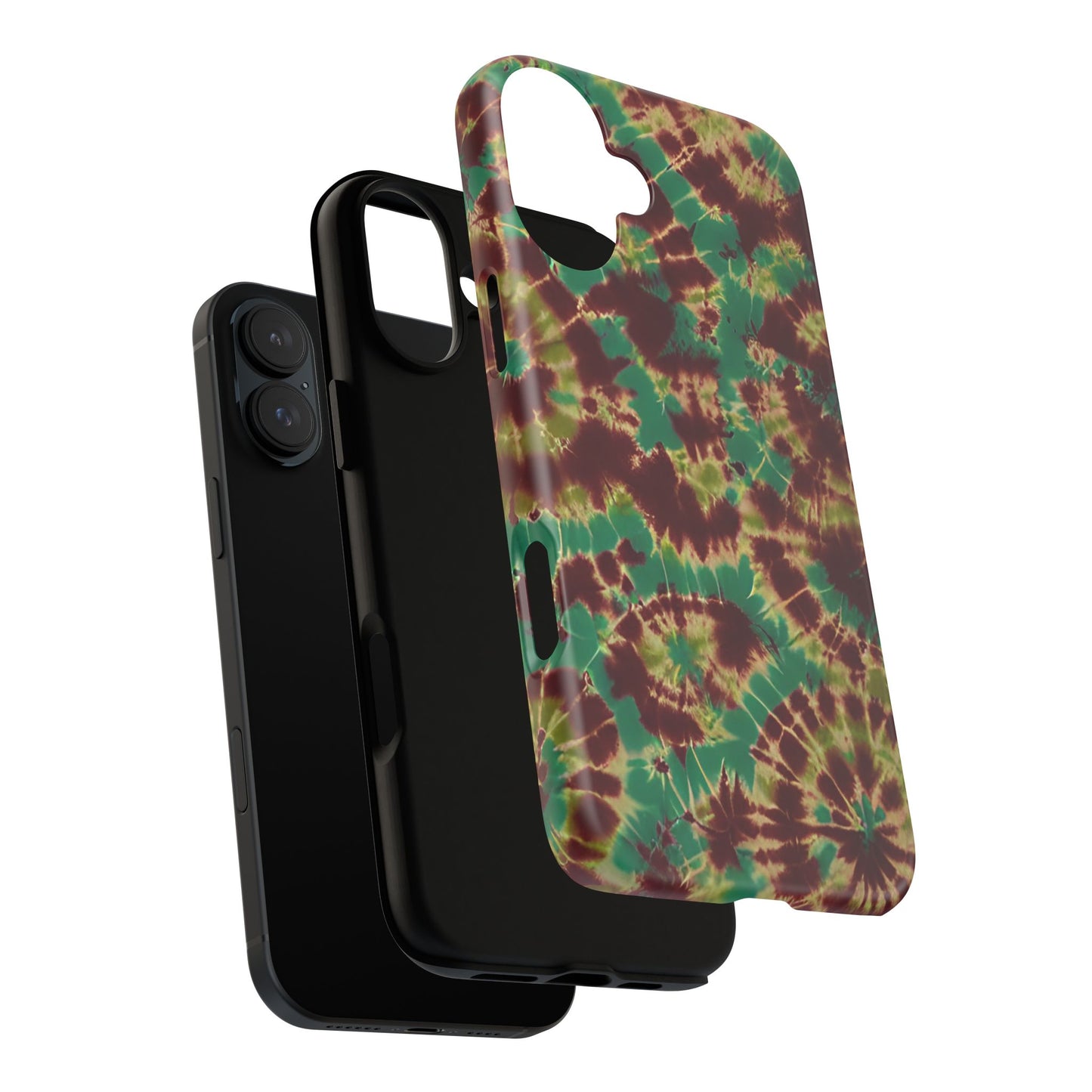 Vampire Art Vintage and Edgy iPhone 16 Tough Case - Forest Tie Dye