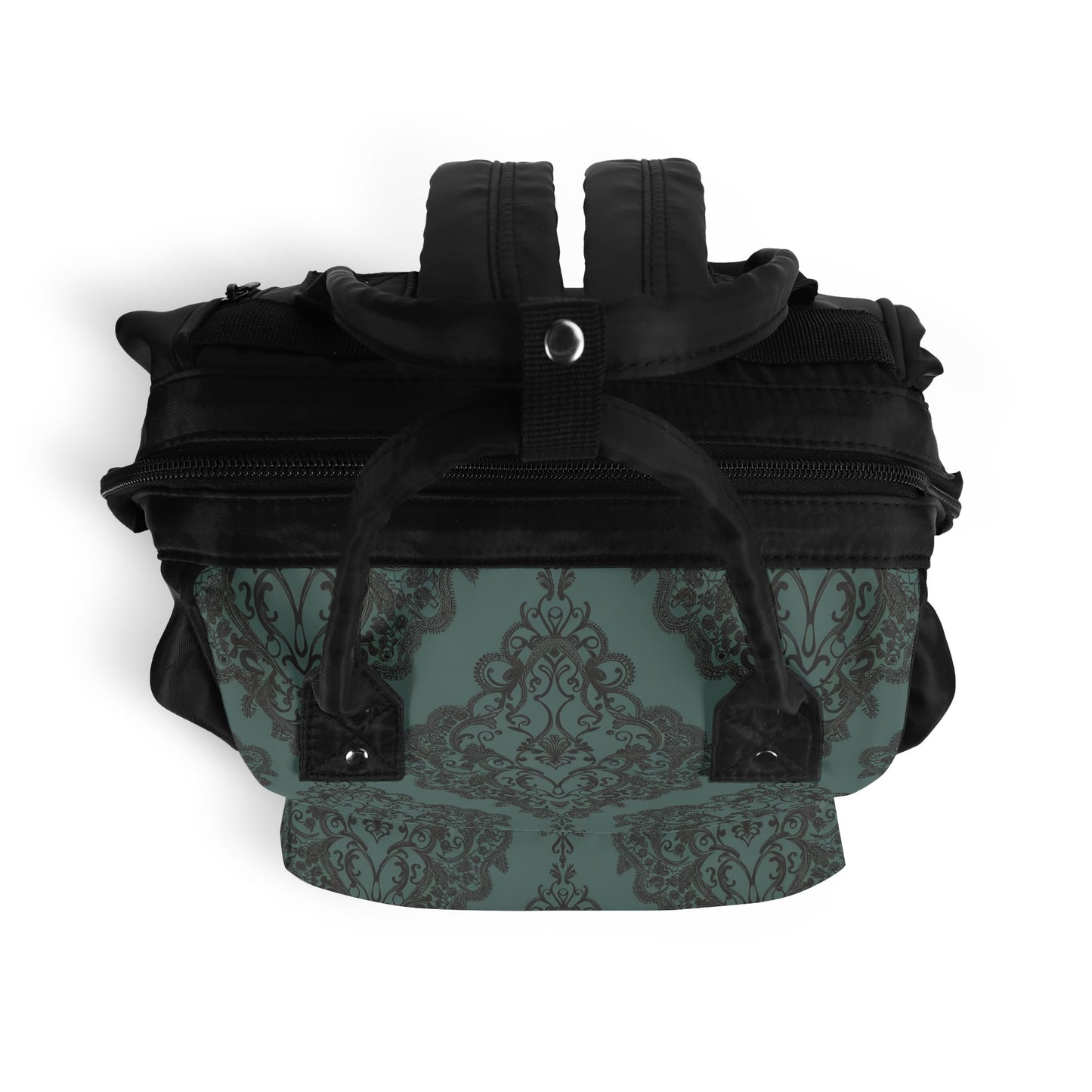 Vampire Art Nocturnal Celestial Goth Large Capacity Diaper Bag Mummy Backpack Nursing Bag Backpack Baby Shower Gift for Mums and Dads New Parents - Goth Brocade in Green