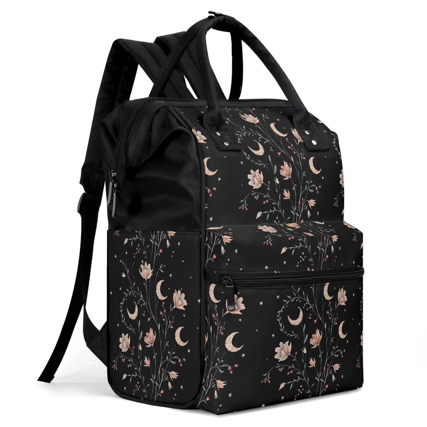 Vampire Art Nocturnal Celestial Goth Large Capacity Diaper Bag Mummy Backpack Nursing Bag Backpack Baby Shower Gift for Mums and Dads New Parents - Night Dream