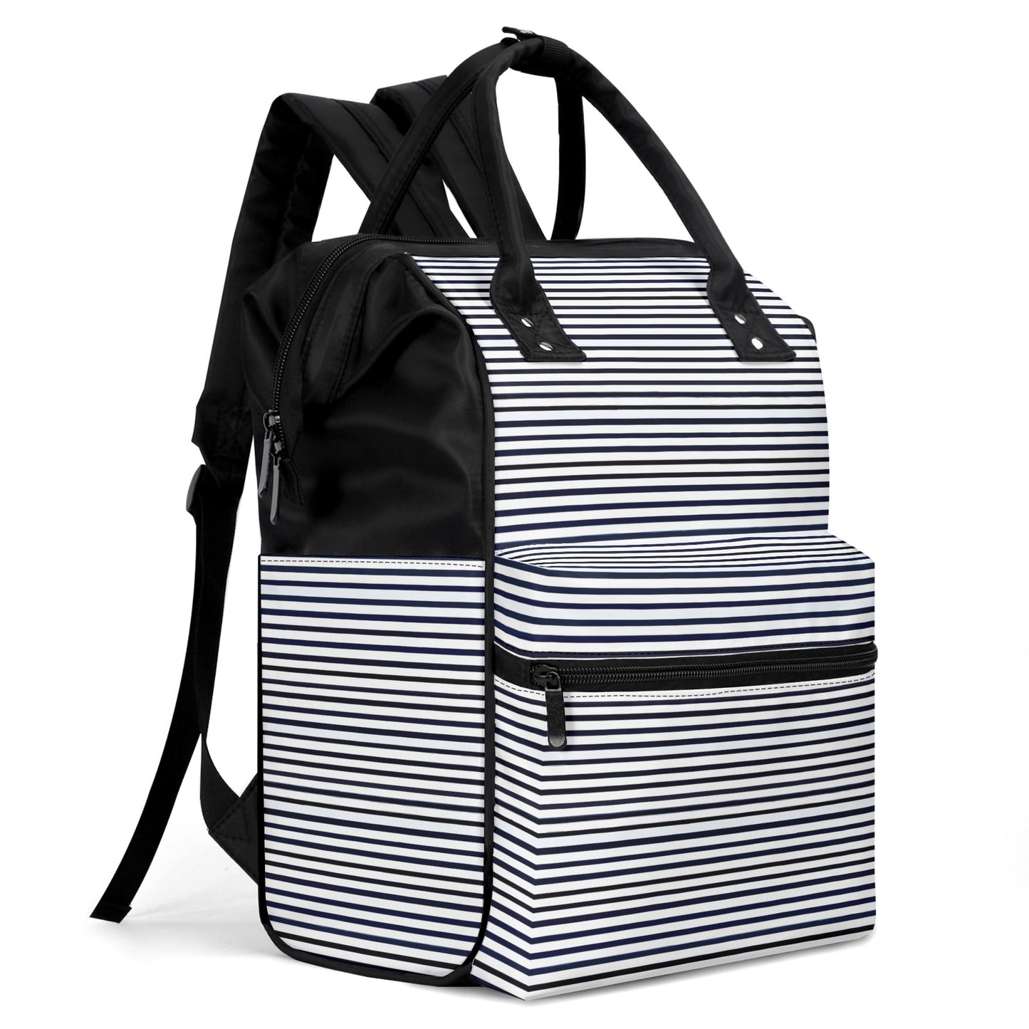 Vampire Art Nocturnal Goth Large Capacity Diaper Bag Backpack Nursing Bag Baby Shower Gift for Mums and Dads New Parents - Witchy Stripes