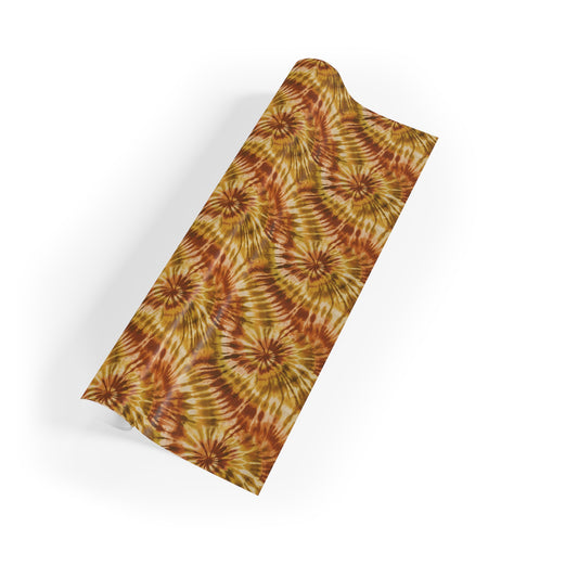 Vampire Art Retro Luxe Eco-Friendly Gift Wrapping Paper Roll (1 pc) - Boho Tie Dye in Earthy Colours - Made in the UK