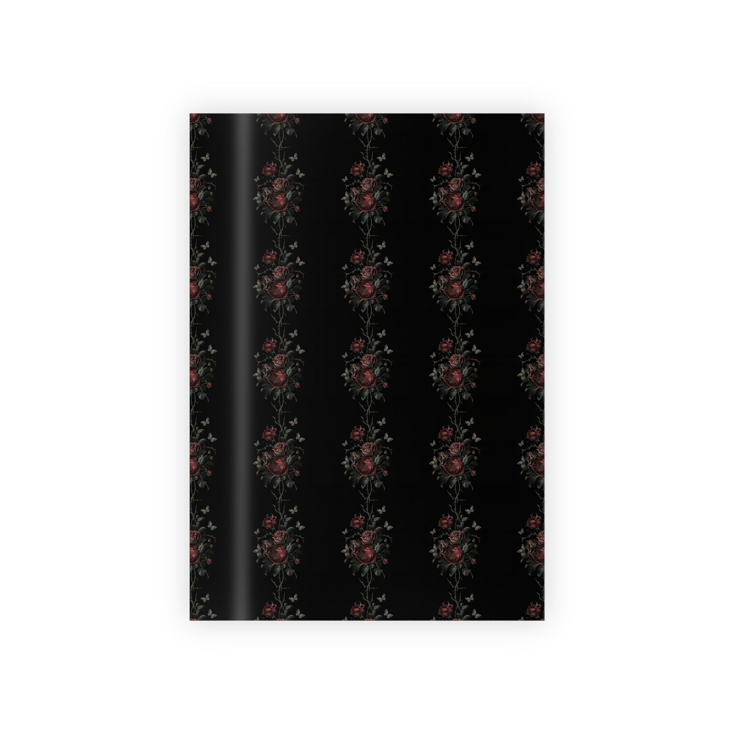 Vampire Art Retro Luxe Eco-Friendly Gift Wrapping Paper Roll (1 pc) - Goth Roses - Made in the UK