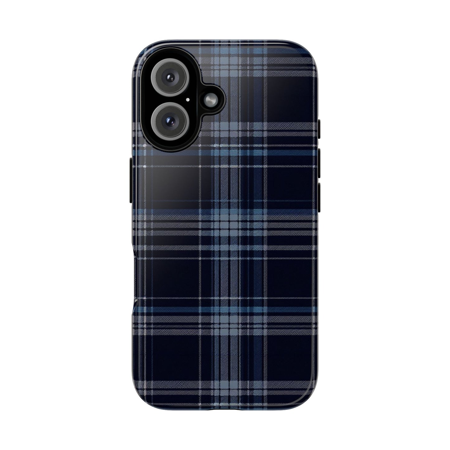 Vampire Art Vintage and Edgy iPhone 16 Tough Case - Blue Tartan