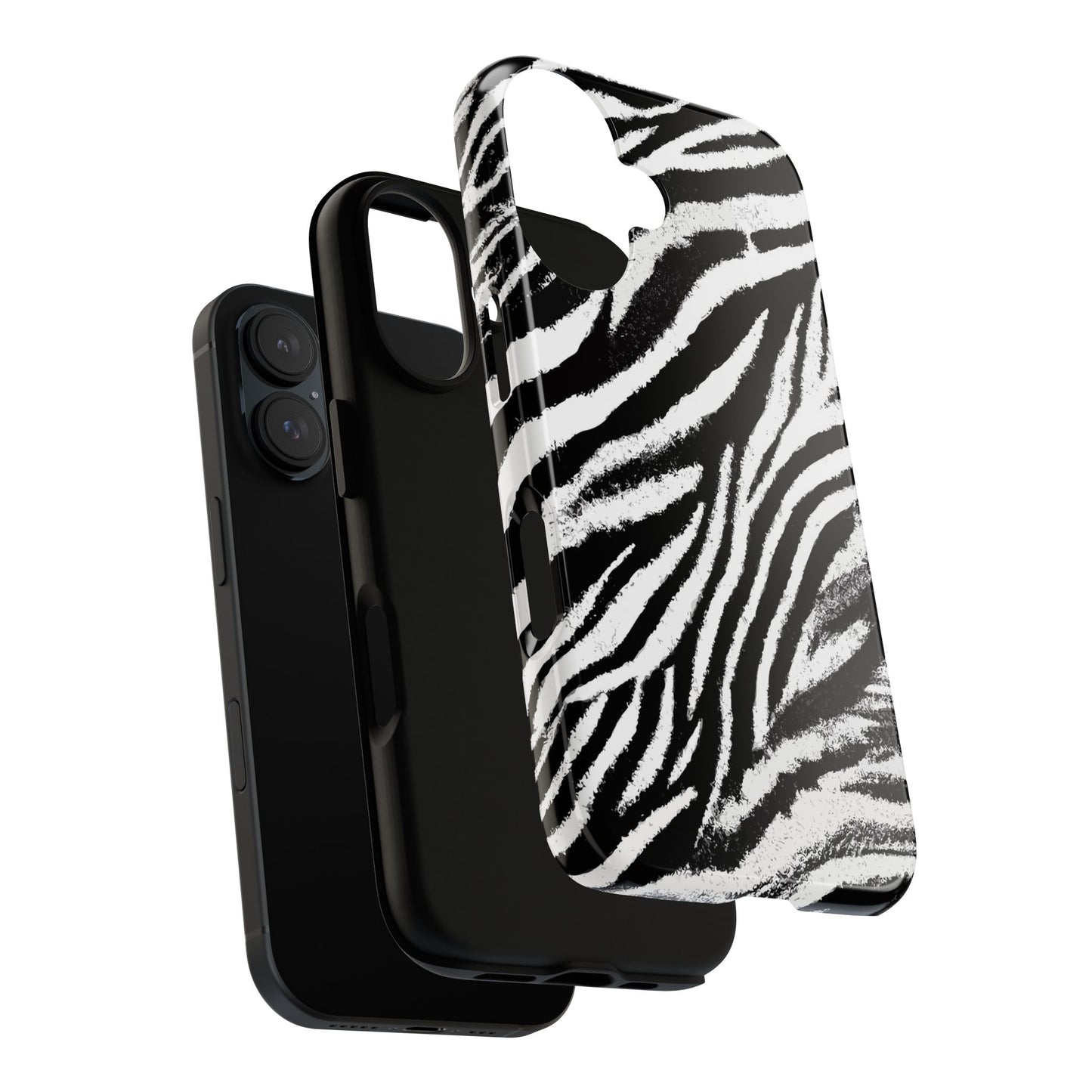 Vampire Art Vintage and Edgy iPhone 16 Tough Case - Grunge Zebra