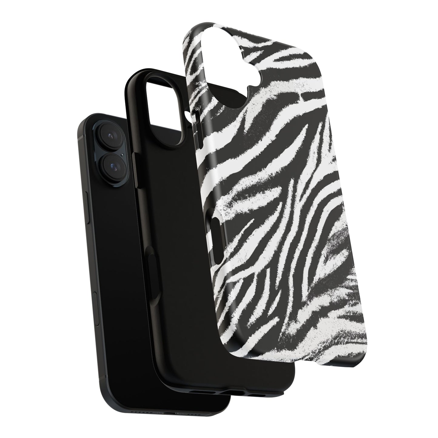 Vampire Art Vintage and Edgy iPhone 16 Tough Case - Grunge Zebra