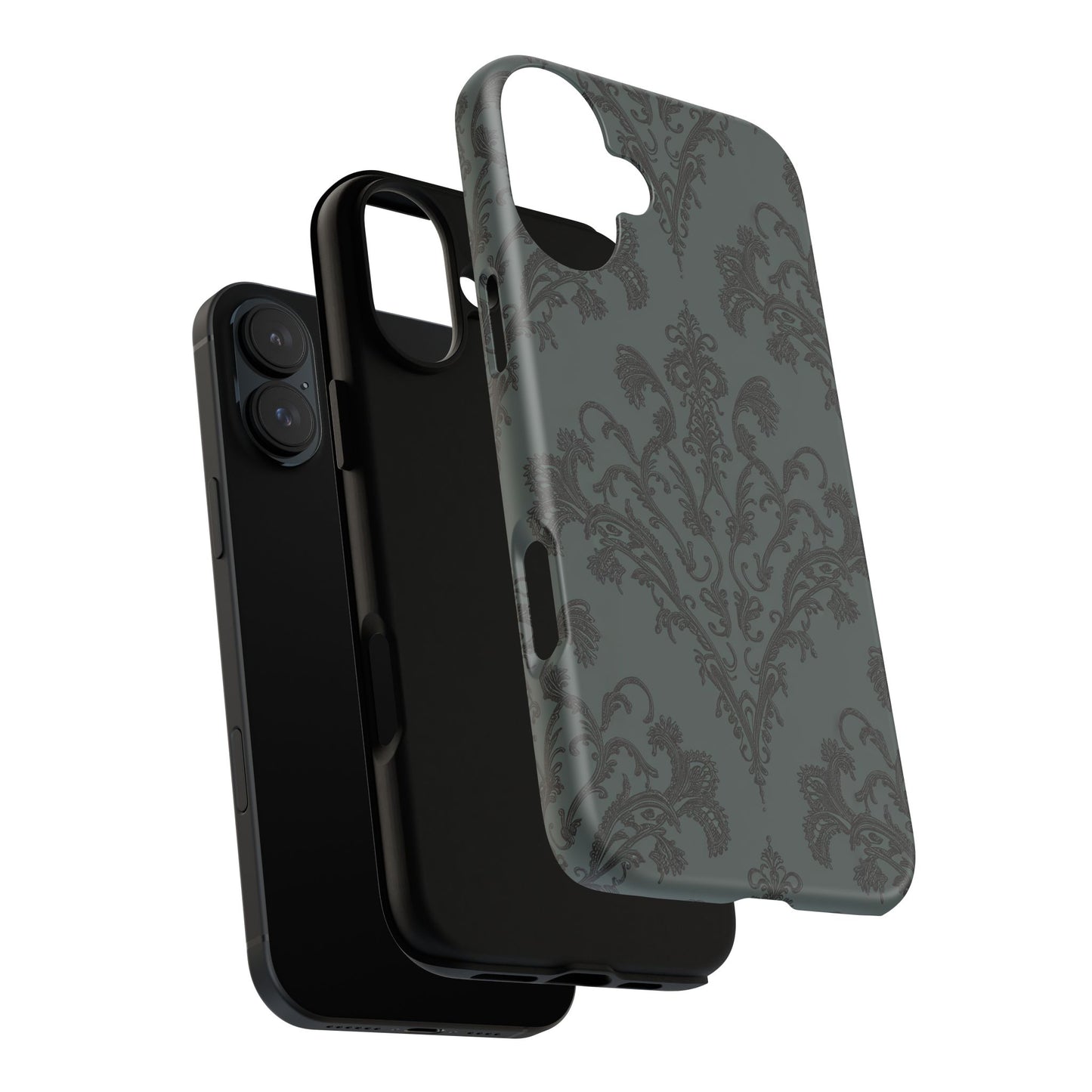 Vampire Art Vintage and Edgy iPhone 16 Tough Case - Goth Brocade