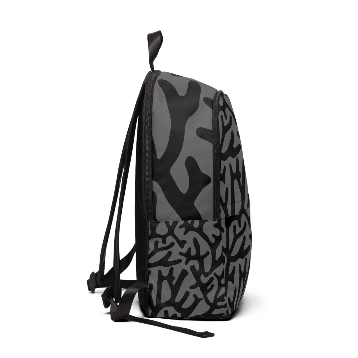 Vampire Art Grunge Goth Emo Black and Charcoal Coral Reef Unisex Fabric Backpack
