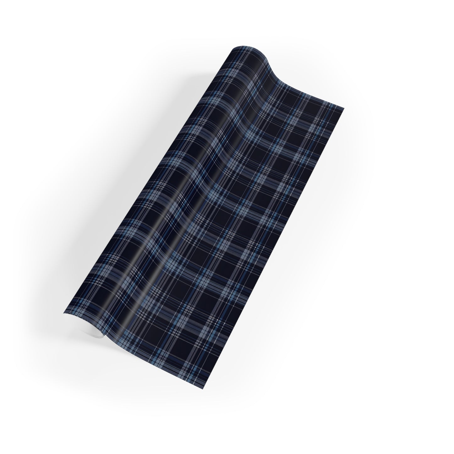 Vampire Art Retro Luxe Eco-Friendly Gift Wrapping Paper Roll (1 pc) - Blue Traditional Tartan - Made in the UK