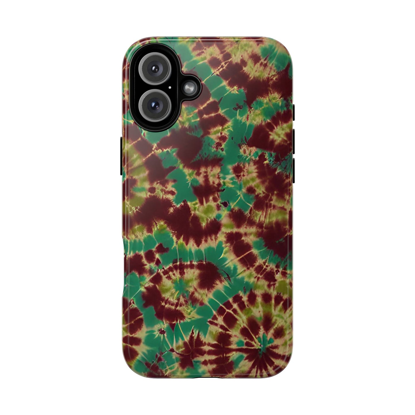 Vampire Art Vintage and Edgy iPhone 16 Tough Case - Forest Tie Dye