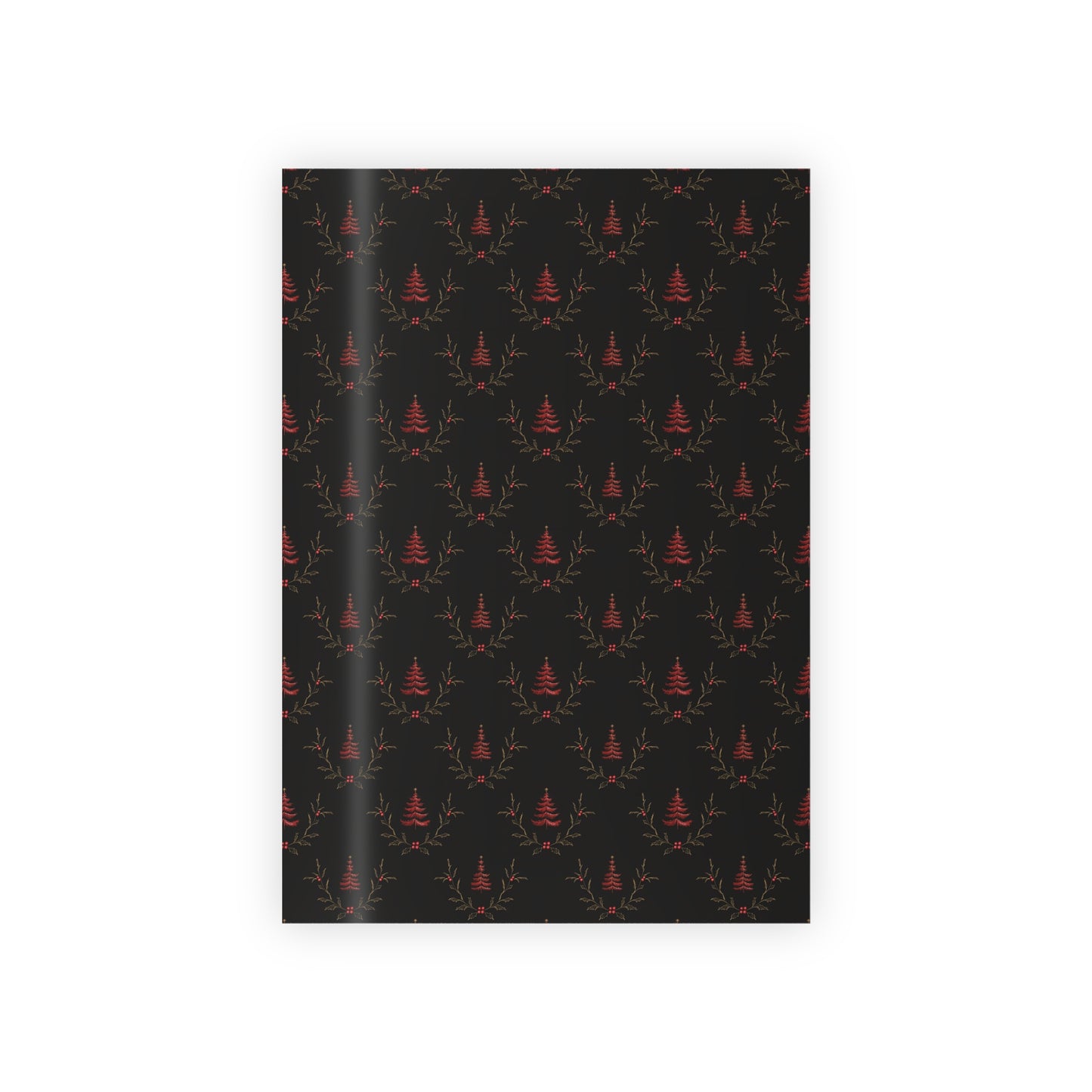 Vampire Art Retro Luxe Eco-Friendly Gift Wrapping Paper Roll (1 pc) - Victorian Christmas Trees Decoration - Made in the UK