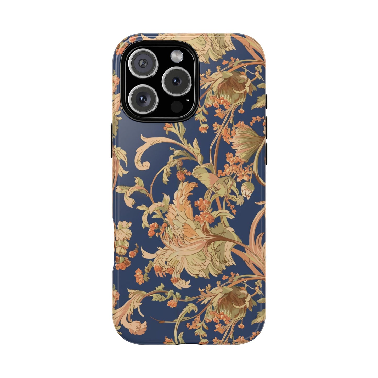 Vampire Art Vintage and Edgy iPhone 16 Tough Case - Mucha-Inspired Art Nouveau Florals