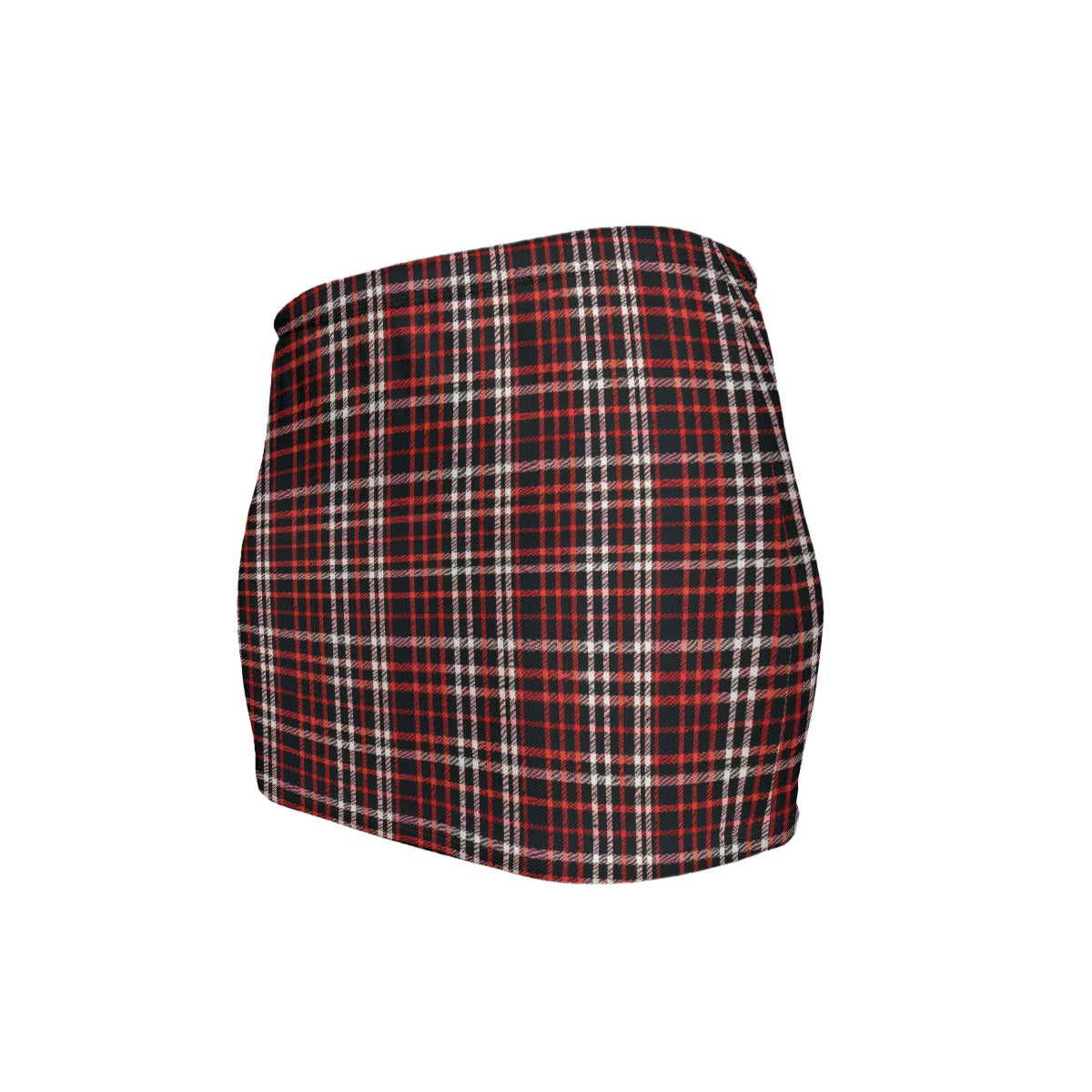 Vampire Art Chic Edge Micro Mini - Black and Red Plaid