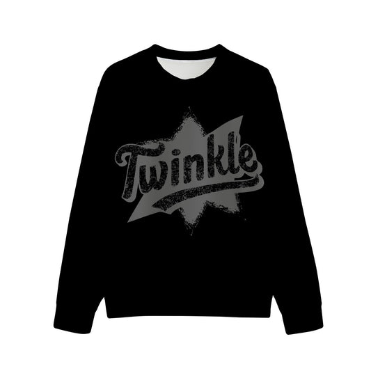 Vampire Art Retro Groovy Christmas Comfort Cotton Sweatshirt - Grunge Twinkle in Black