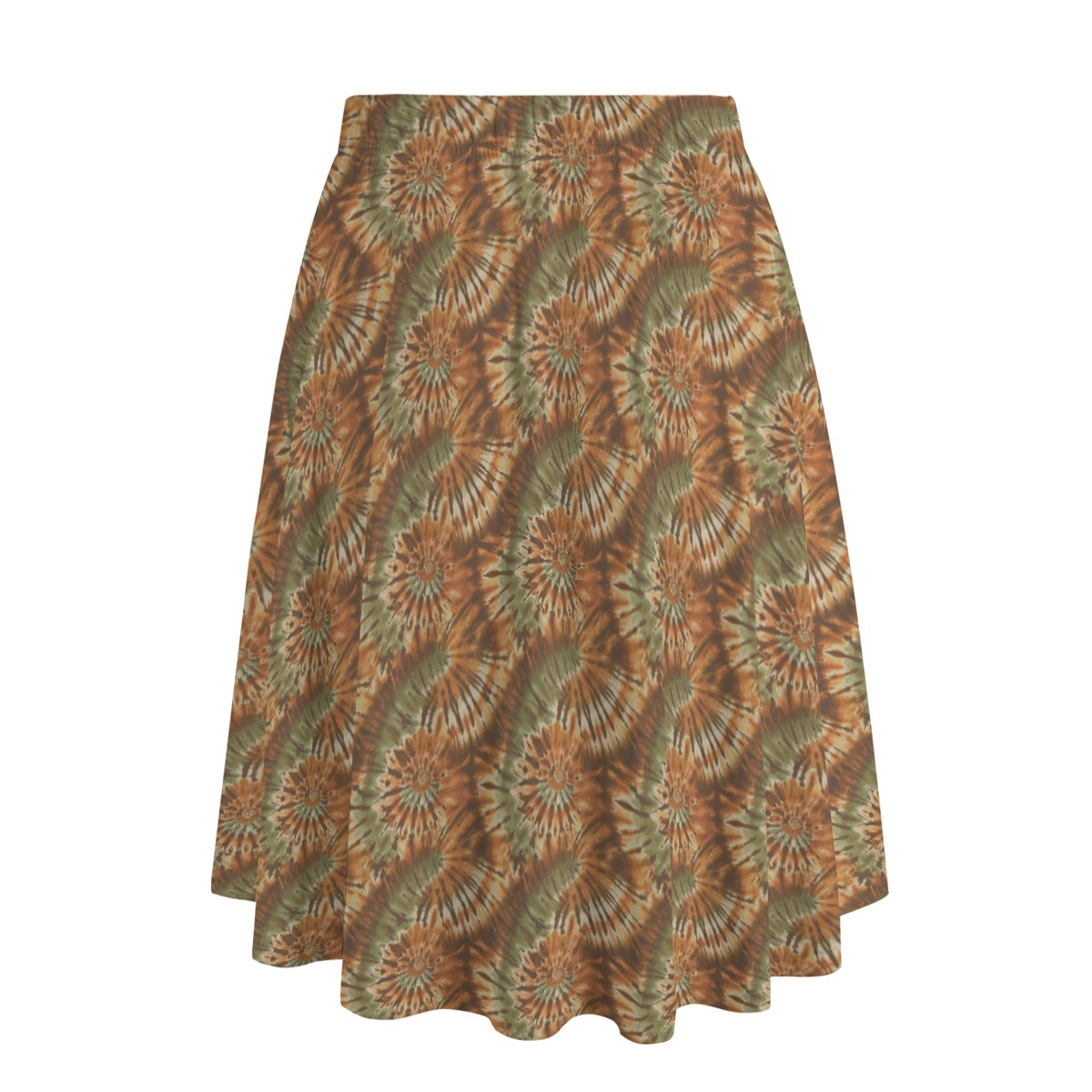 Vampire Art Edgy Trendsetter Maxi Skirt With Pockets - Tie Dye in Earthy Colours