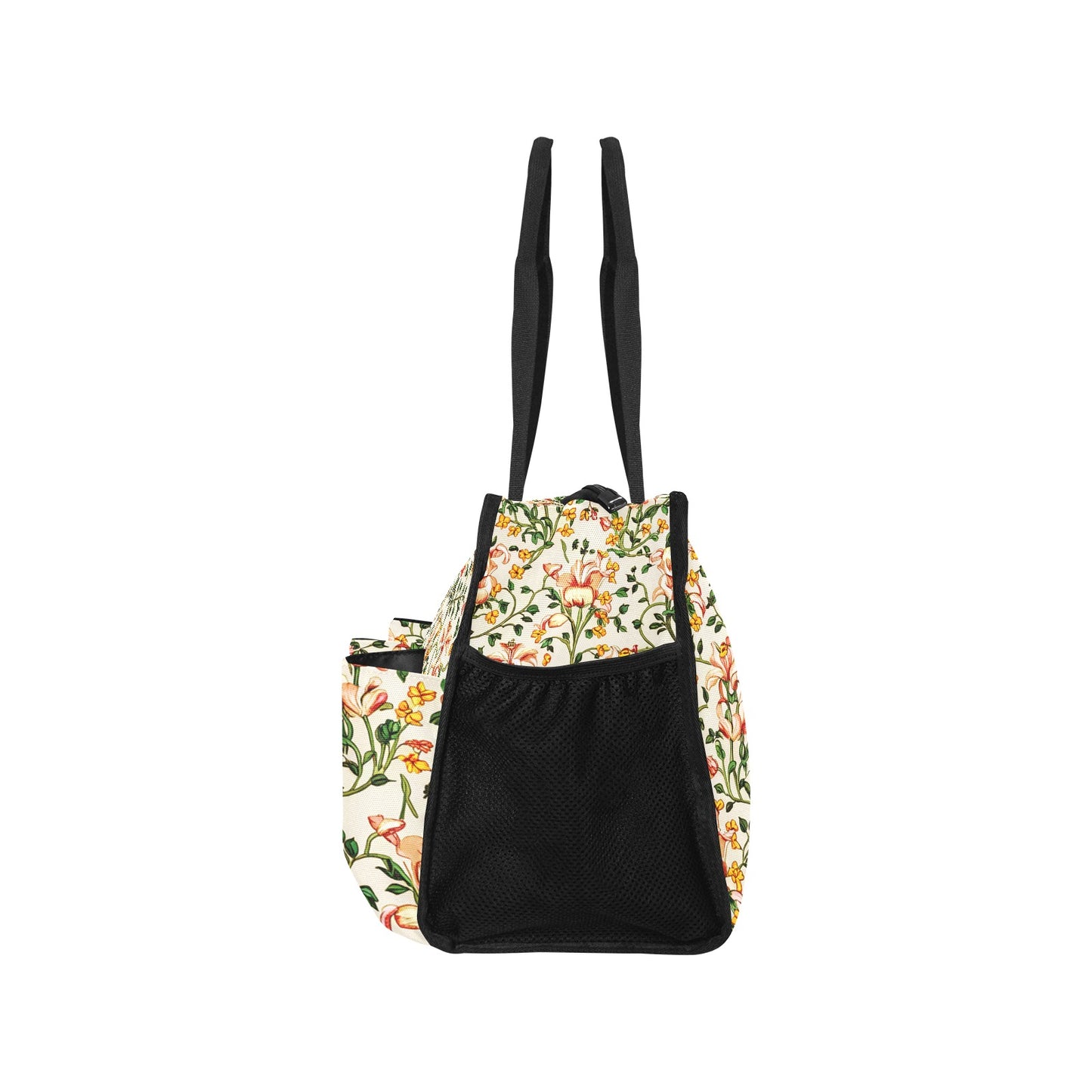 Vampire Art Retro Large Multi-pocket Beach Bag - Lilies