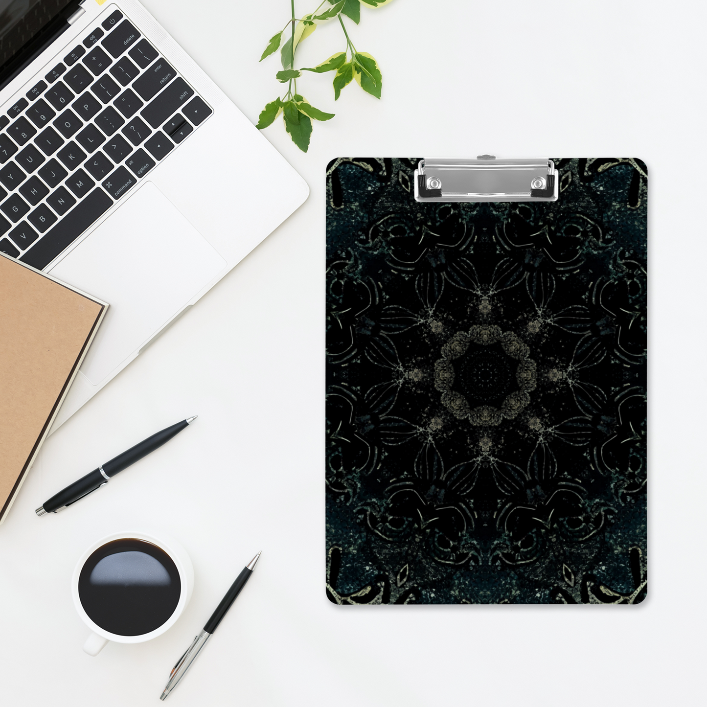 Vampire Art Mystic Goth Clipboard - Black Sparkle