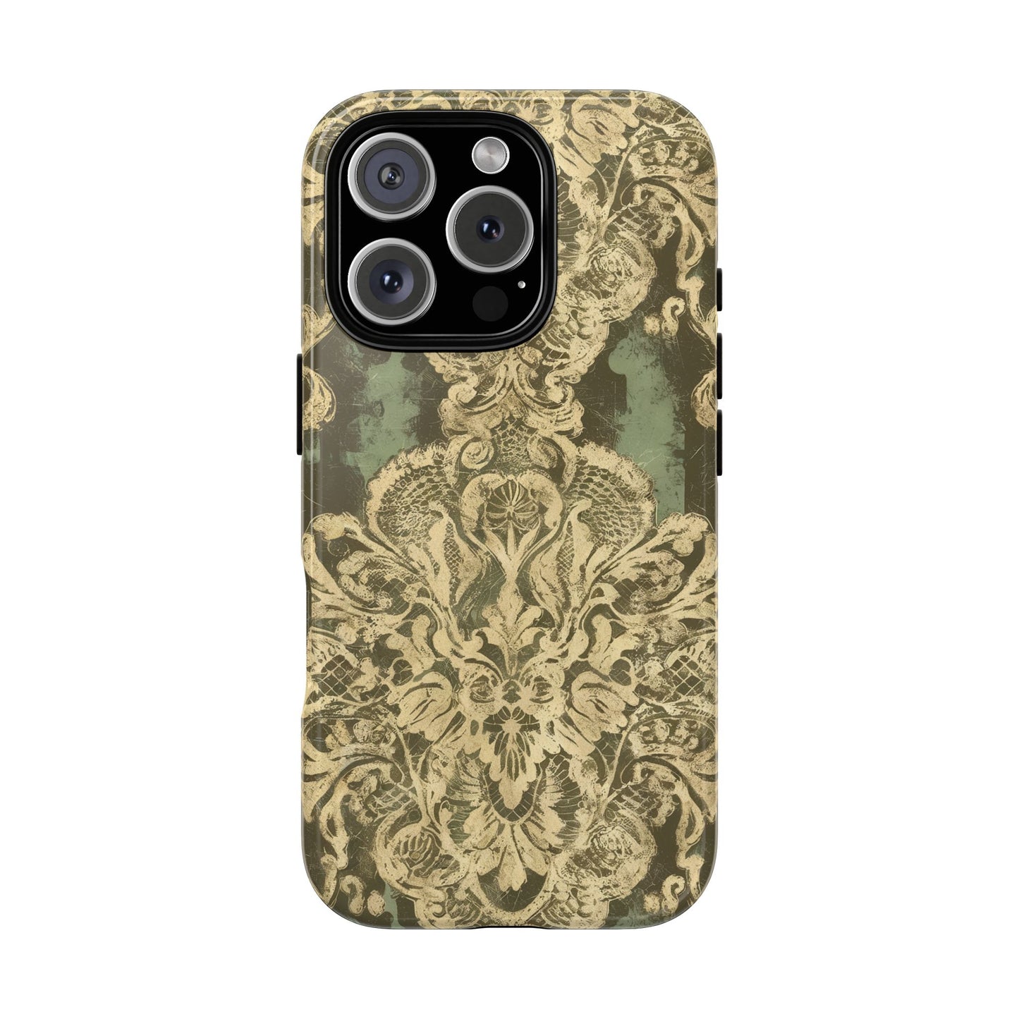 Vampire Art Vintage and Edgy iPhone 16 Tough Case - Grunge Brocade