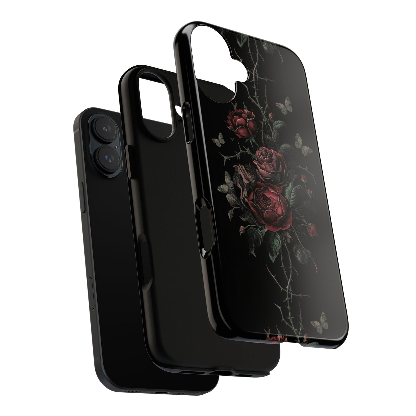 Vampire Art Vintage and Edgy iPhone 16 Tough Case - Goth Roses