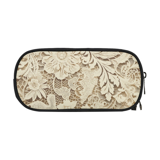 Vampire Art Studio Caddy: Deluxe Pencil Pouch - Victorian Lace Print in Cream