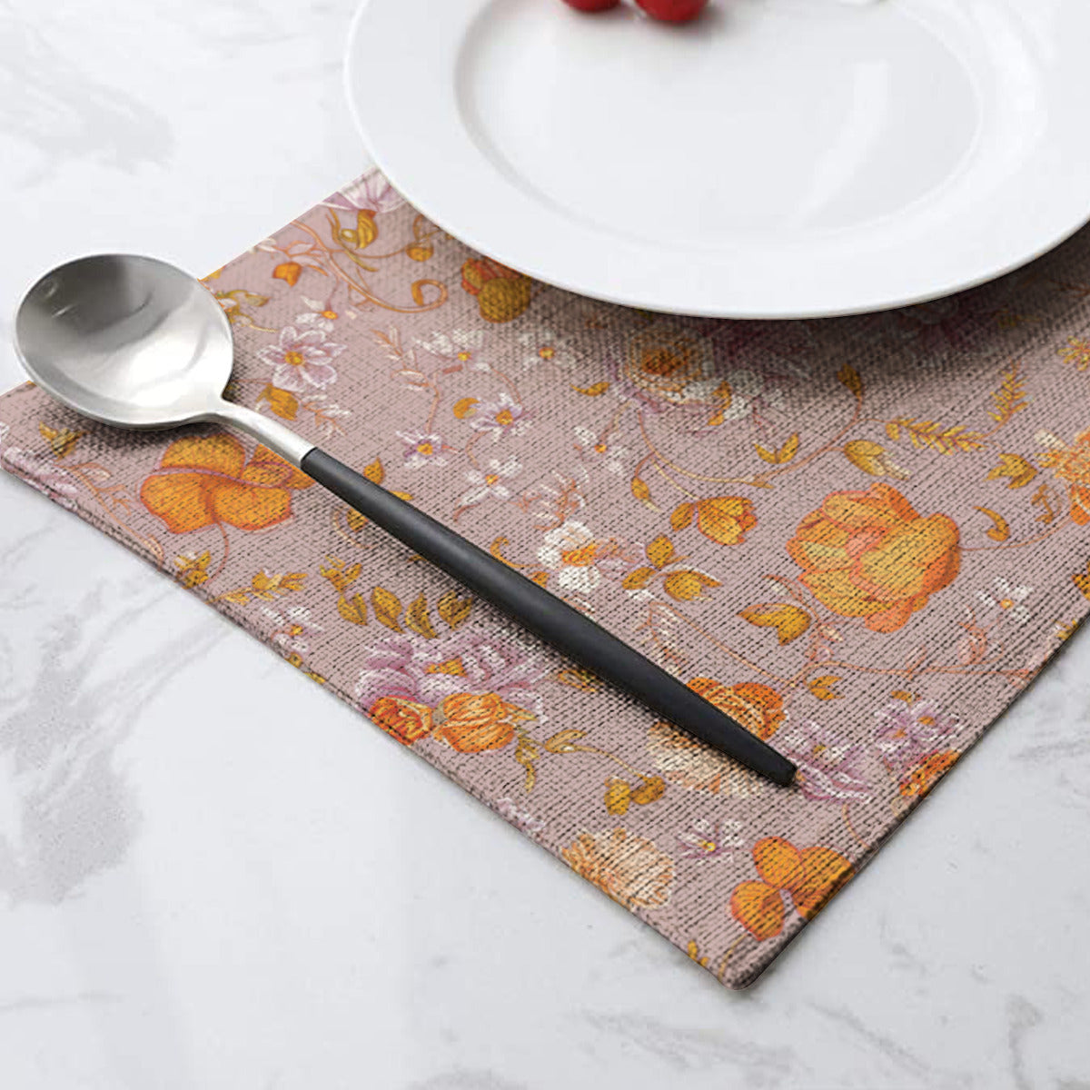 Vampire Art Retro Linen Placemats - Lilac Floral