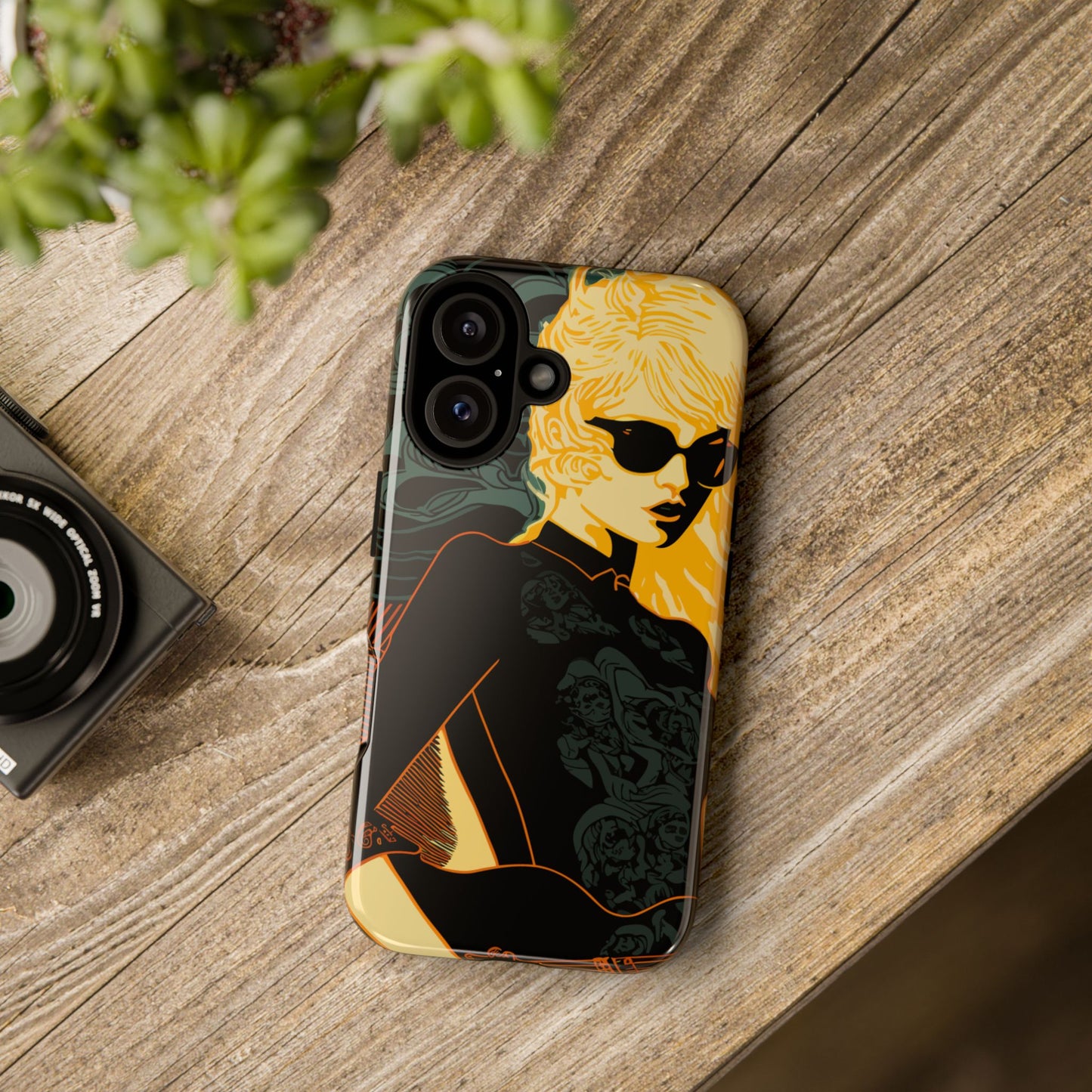 Vampire Art Vintage and Edgy iPhone 16 Tough Case - Rockstar