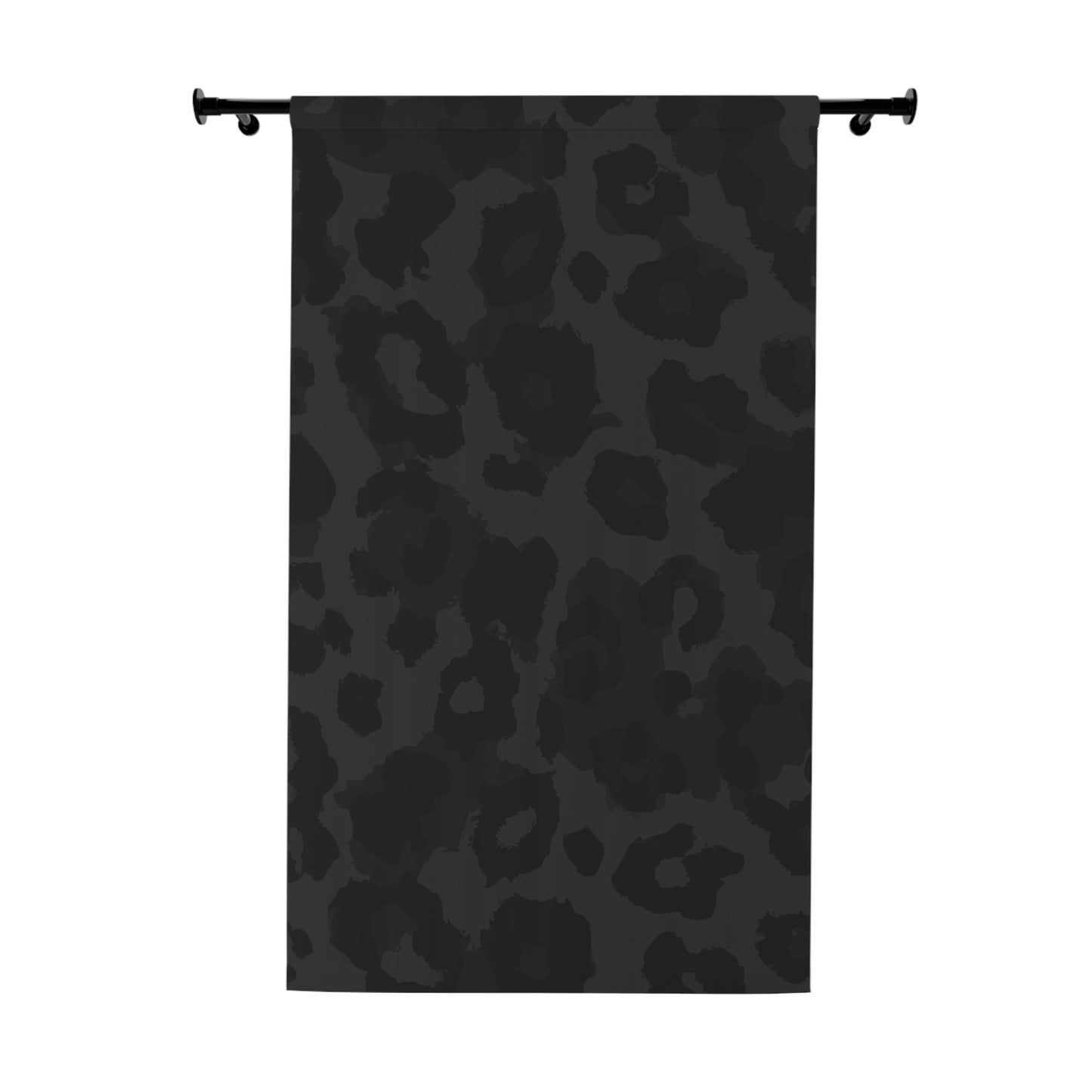 Vampire Art Grunge Goth Chic Glam Black Leopard Blackout Window Curtains (1 Piece)