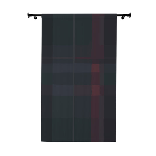 Vampire Art Grunge Preppy Tartan Chic Black, dark red and green Blackout Window Curtains (1 Piece)