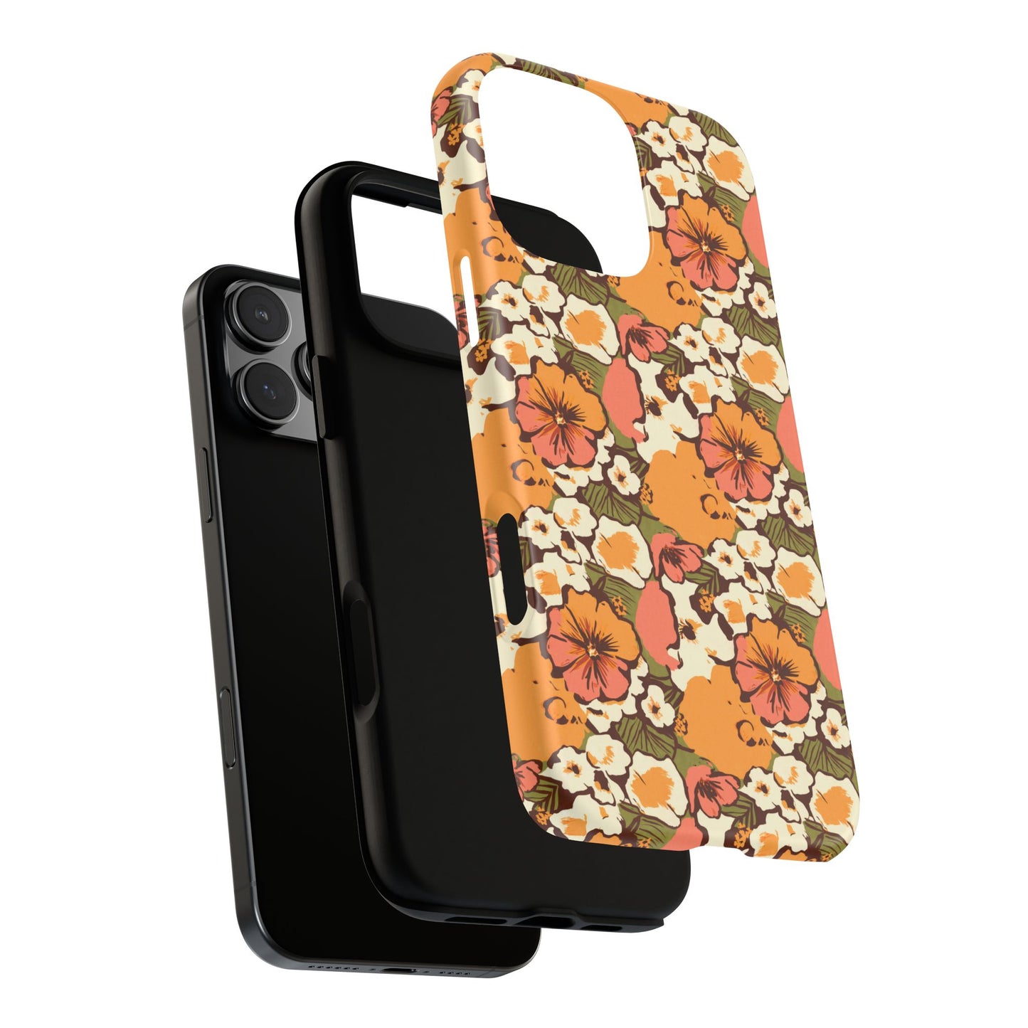 Vampire Art Vintage and Edgy iPhone 16 Tough Case - Boho Sixties Florals