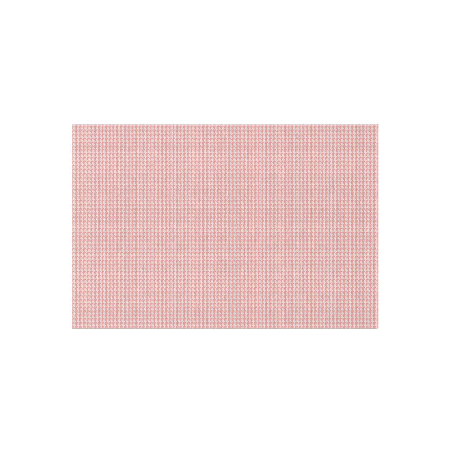 Vampire Art Preppy Grunge Houndstooth Pattern in Coral Pink and White Outdoor Rug / up to 365 cm (144'')