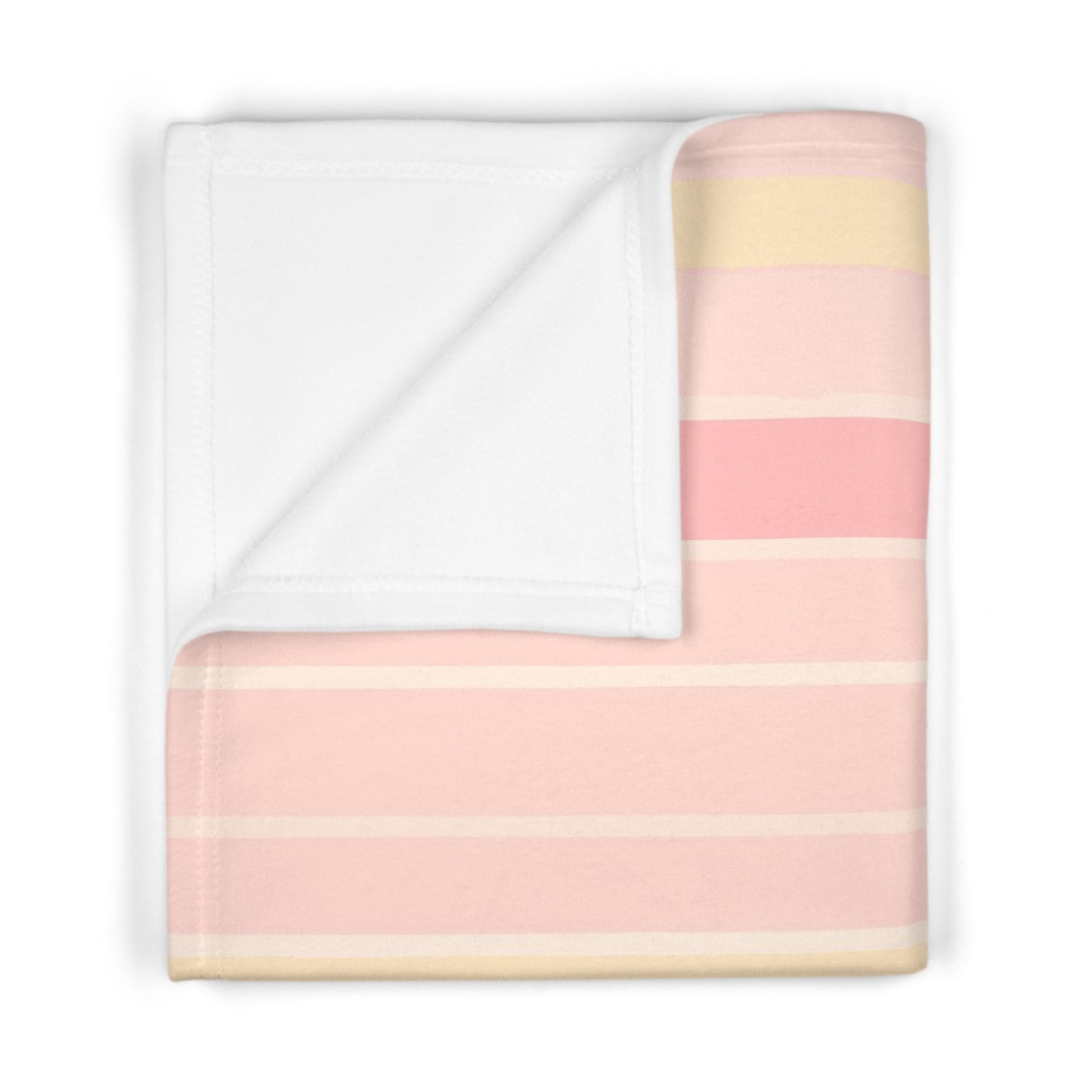 Vampire Art Cottagecore Shabby Chic Retro Pastel Pink and Yellow Soft Fleece Baby Blanket